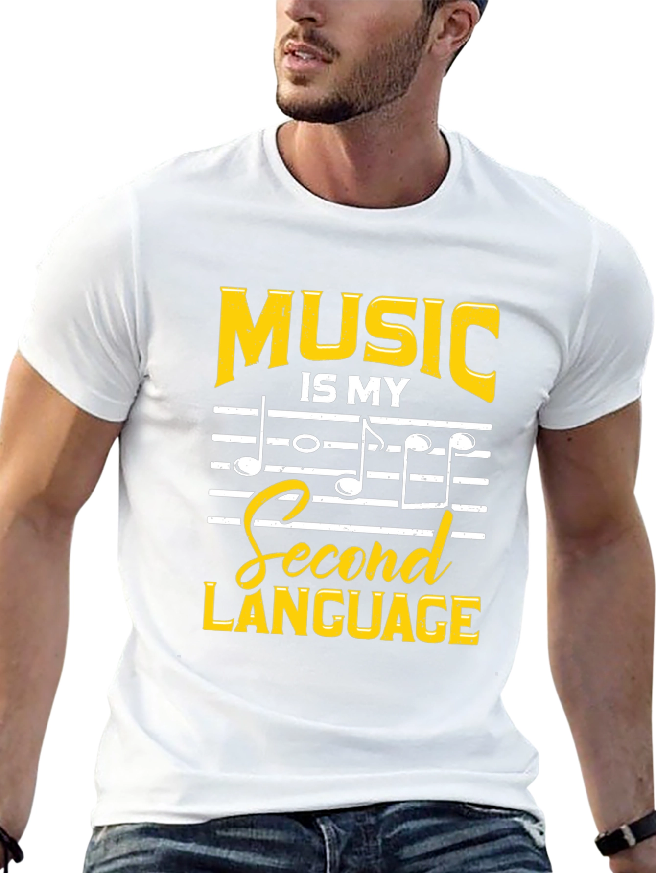 Music is My Second Language Graphic T-Shirt