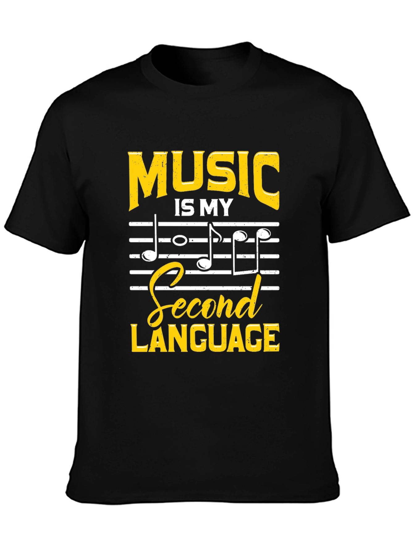 Music is My Second Language Graphic T-Shirt
