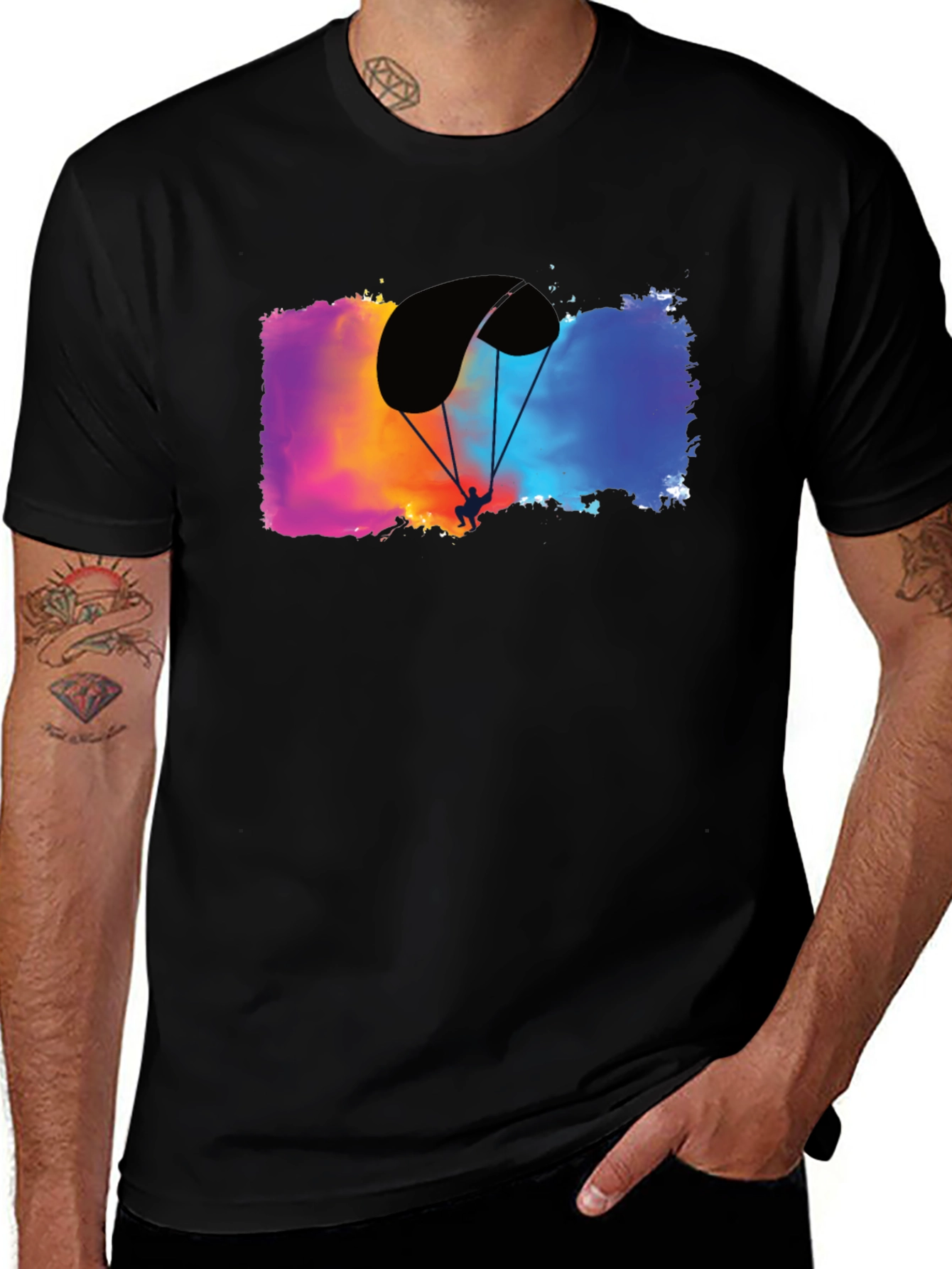 Paragliding Adventure T-Shirt - Black