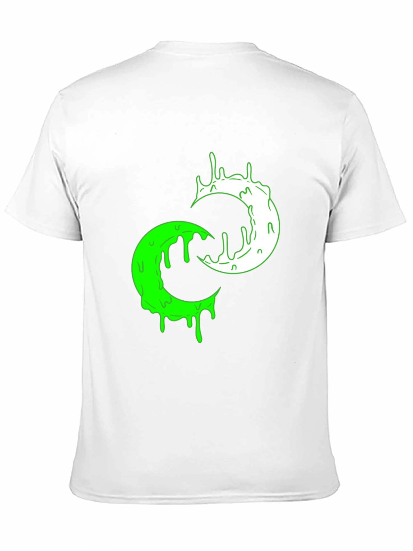 Gothic Drip Moon Graphic Tee - Black