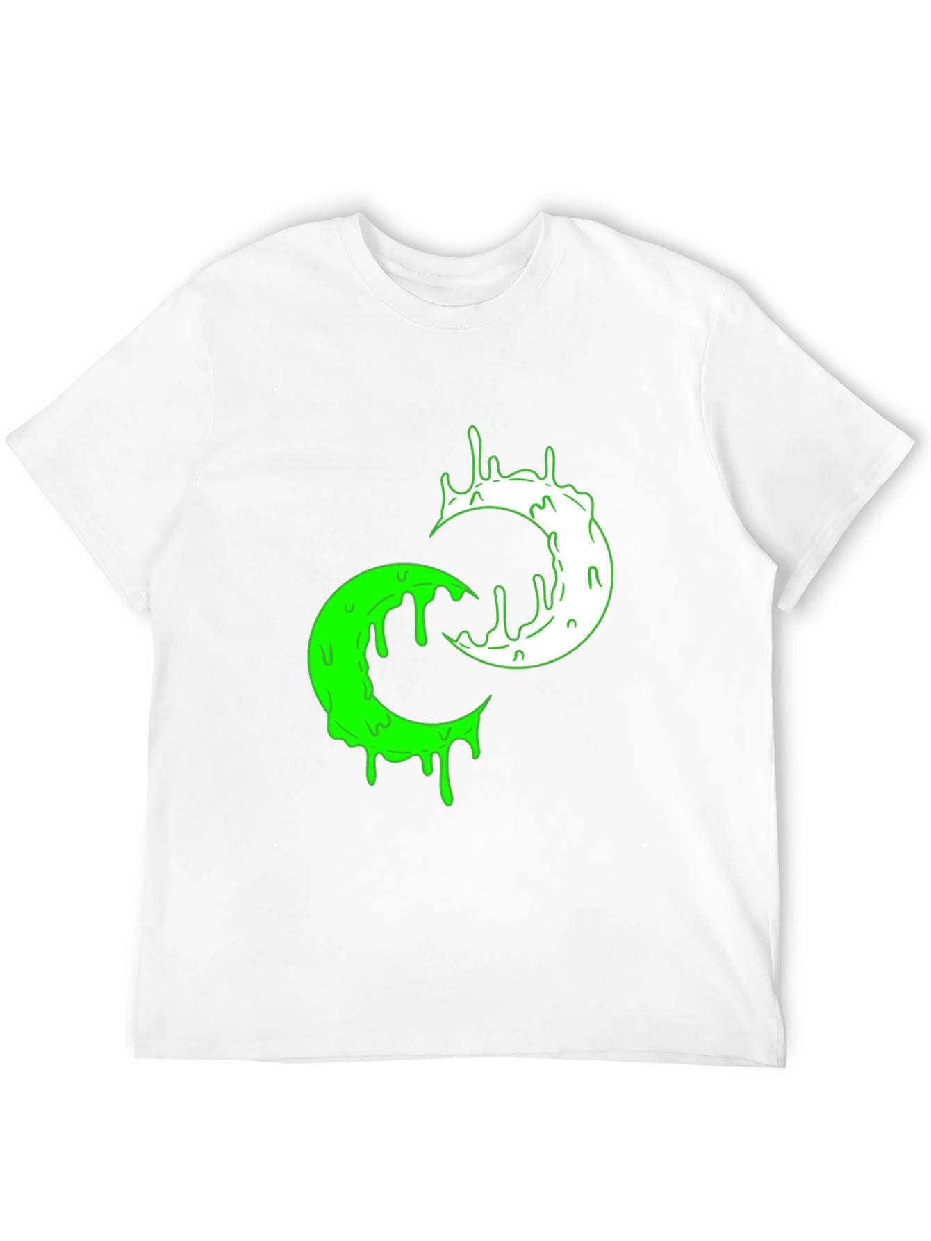 Gothic Drip Moon Graphic Tee - Black