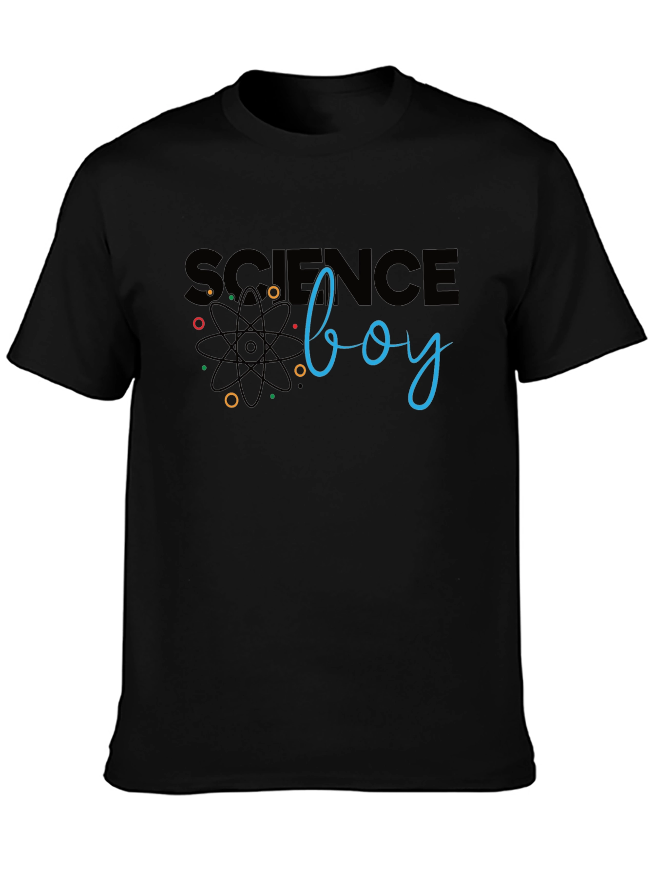Science Boy Black Graphic T-Shirt