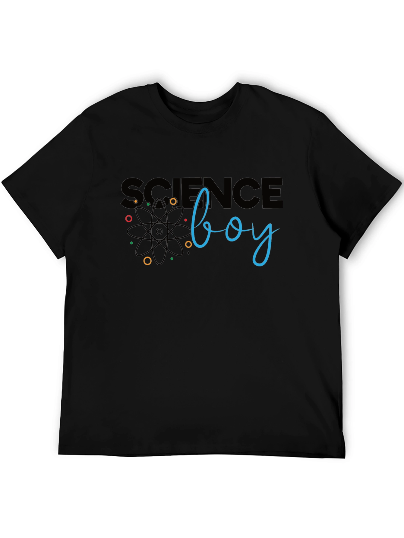 Science Boy Black Graphic T-Shirt