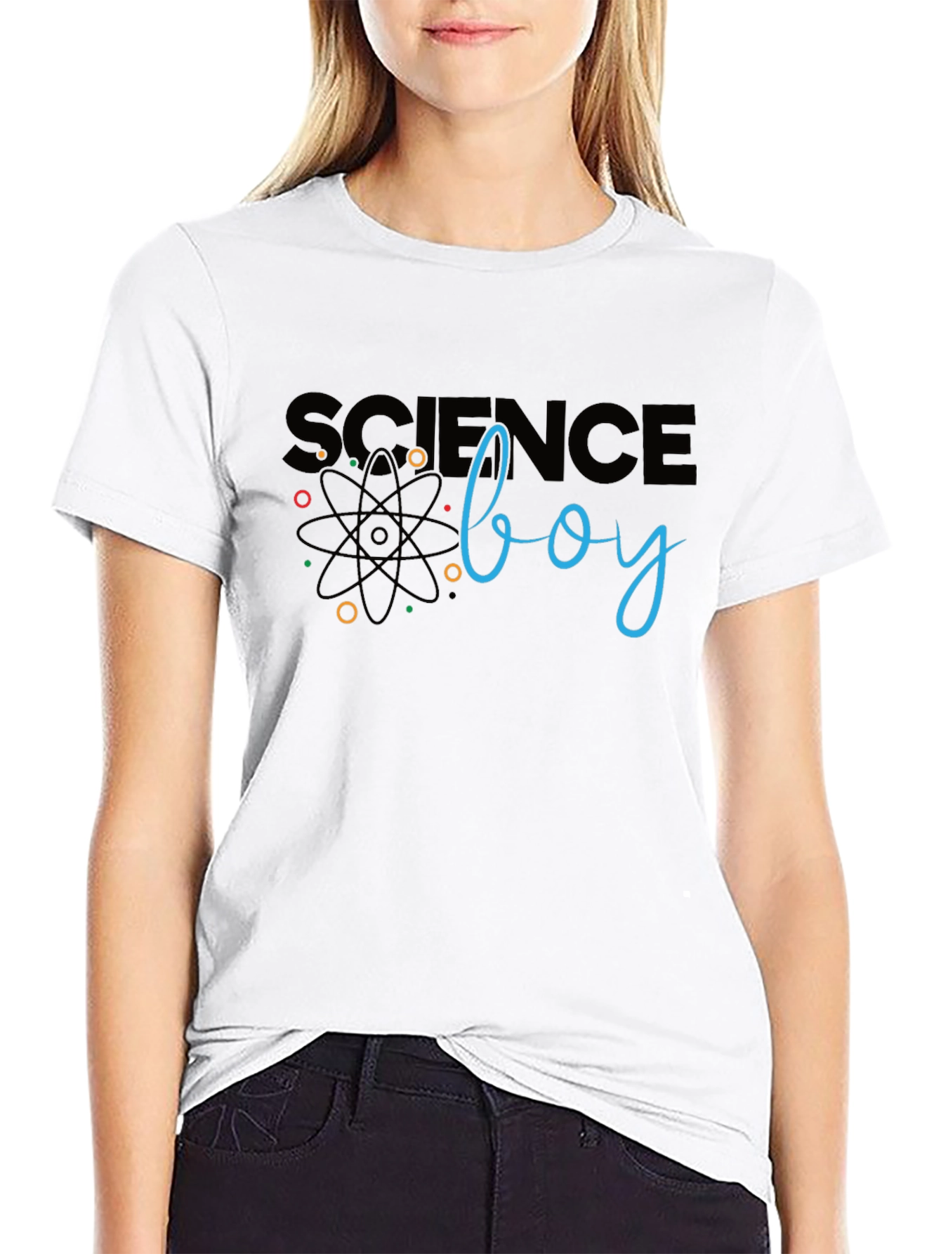 Science Boy Black Graphic T-Shirt