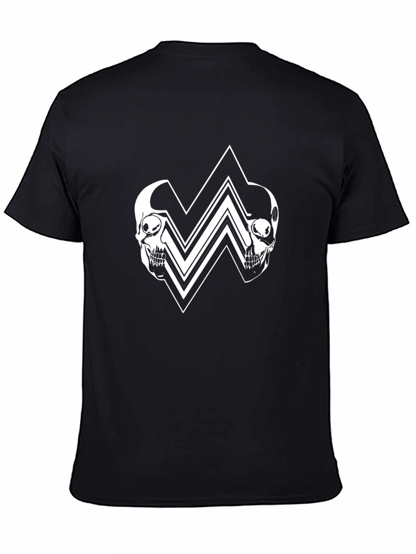 Skull Graphic Tee - Black Cotton Blend