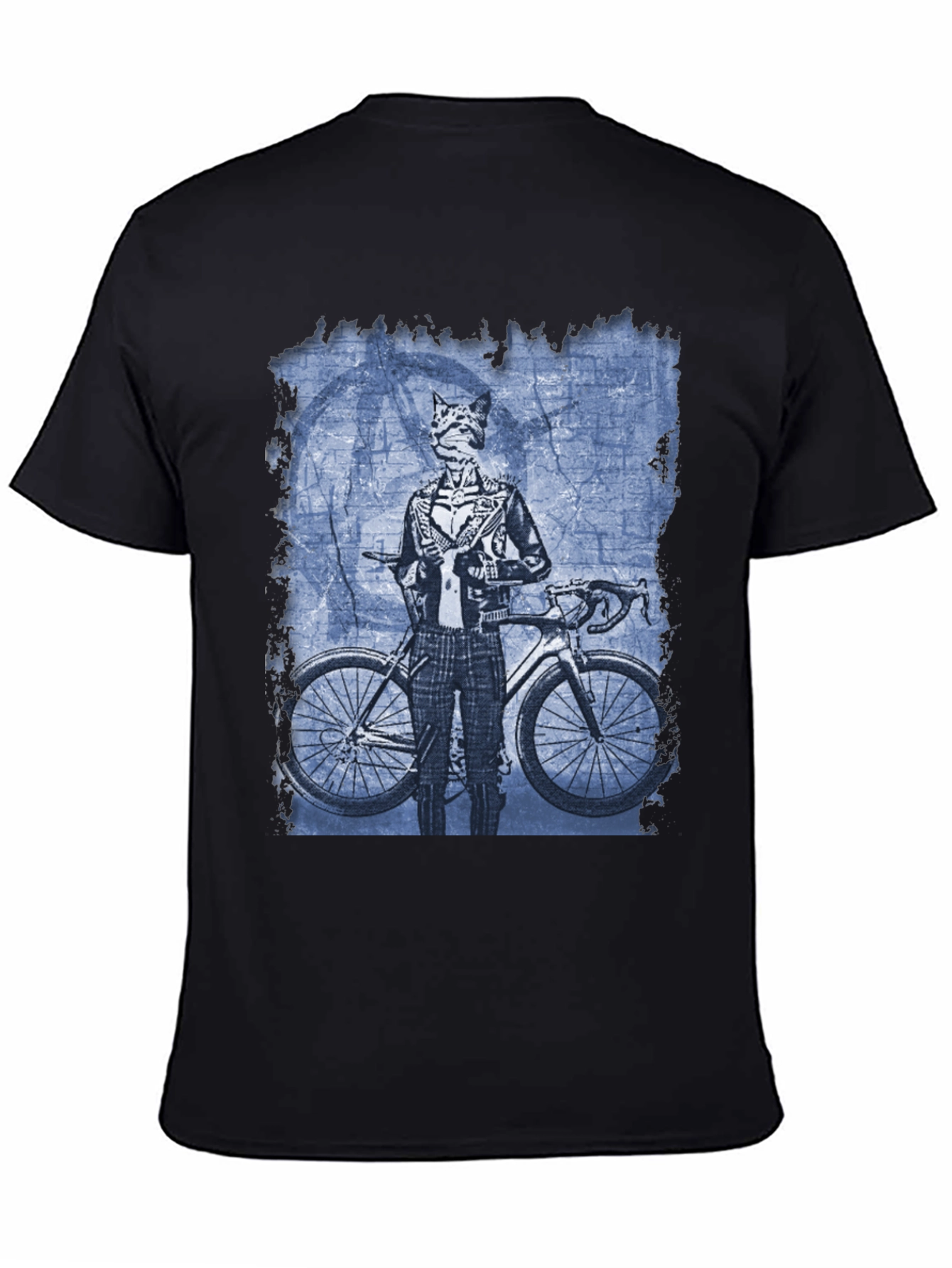 Cat Biker Graphic T-Shirt