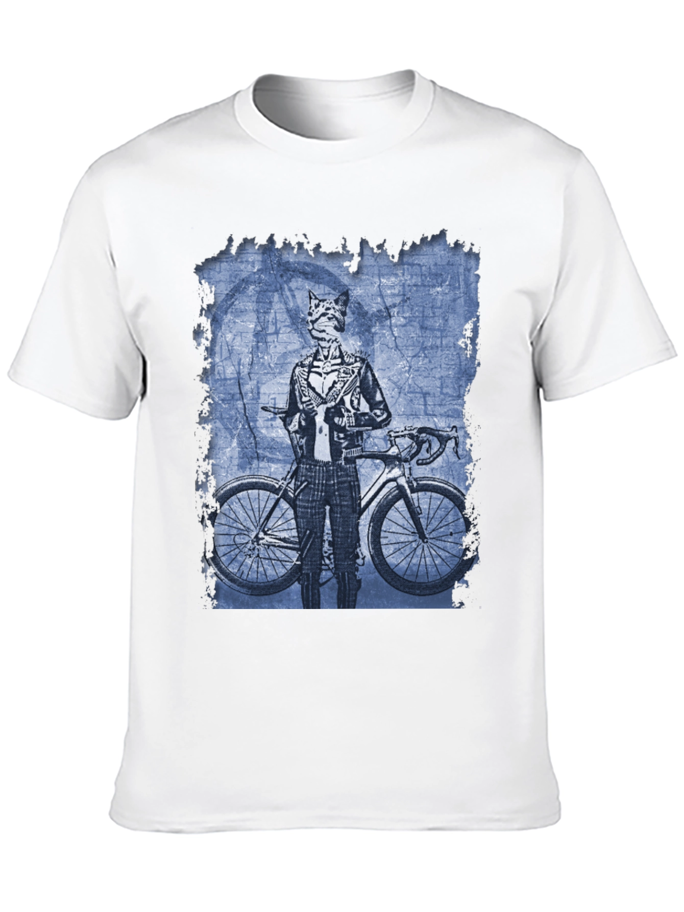 Cat Biker Graphic T-Shirt