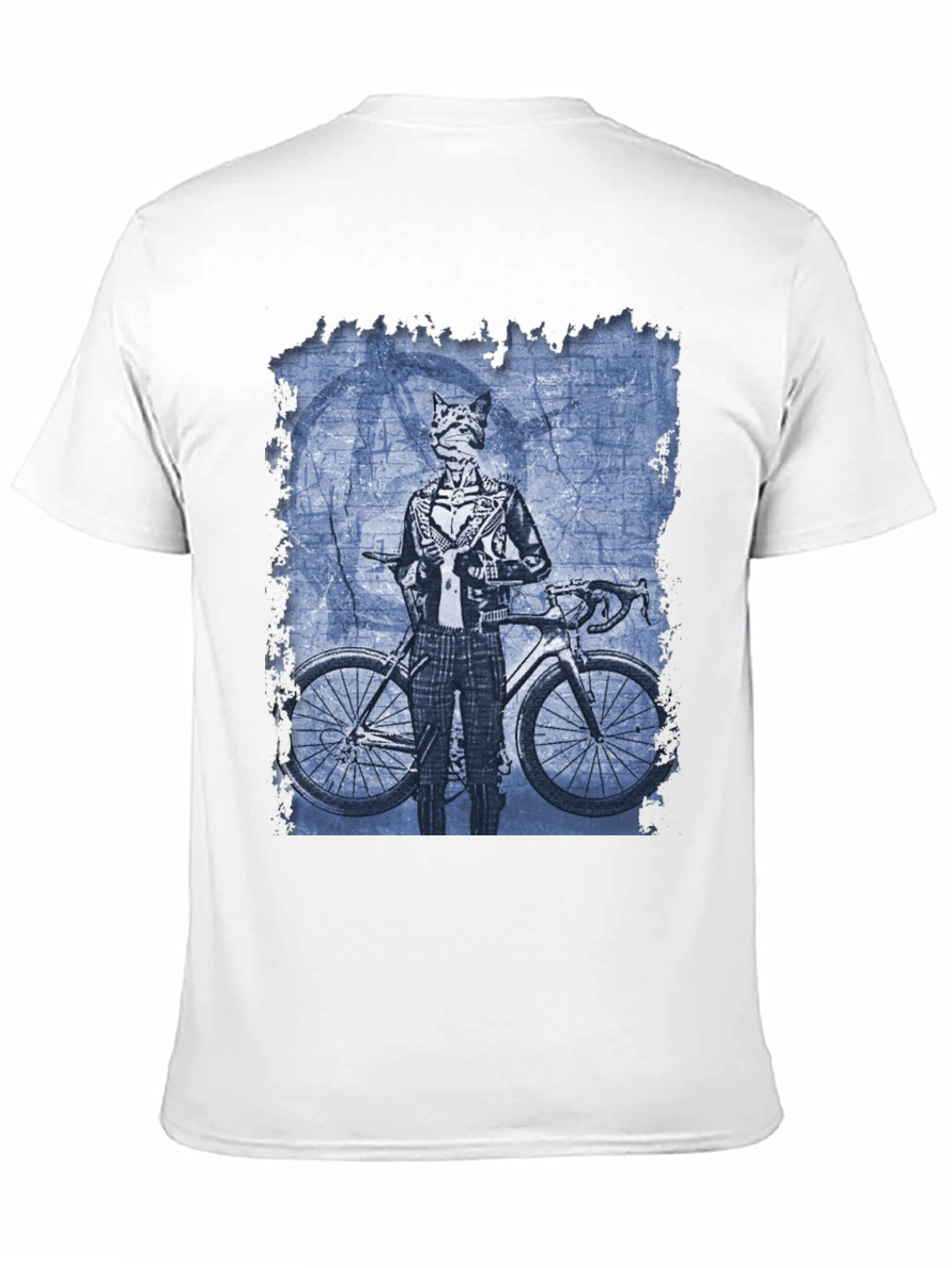 Cat Biker Graphic T-Shirt