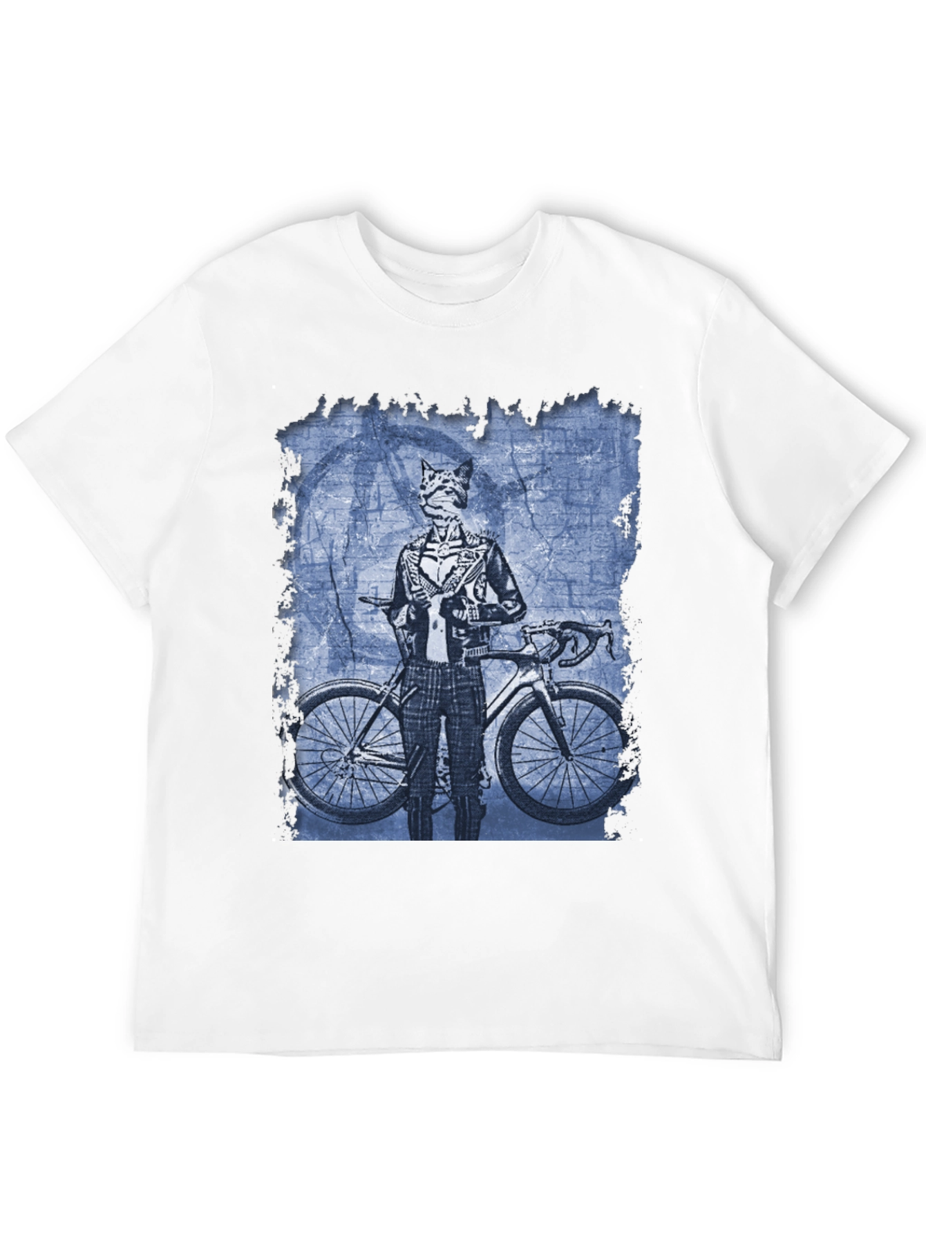Cat Biker Graphic T-Shirt