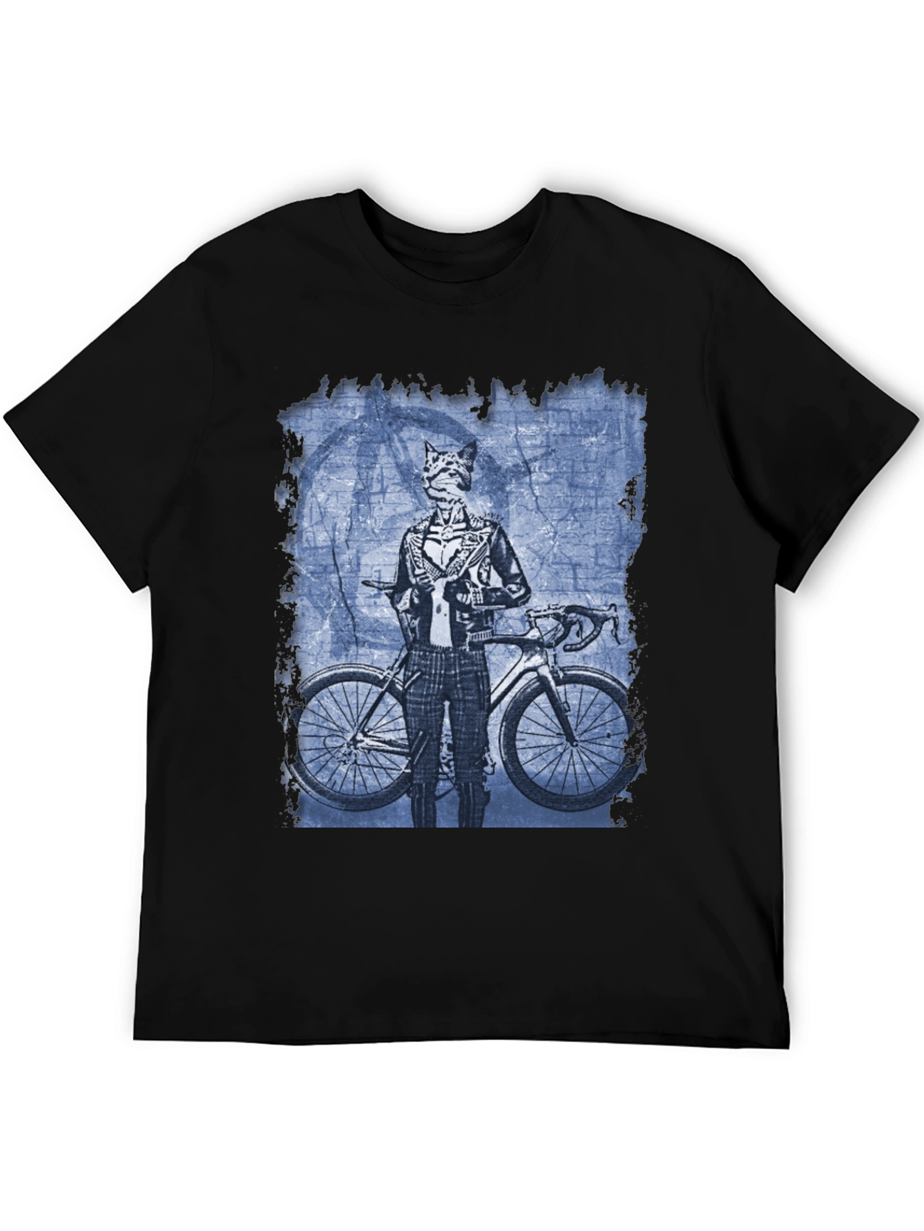 Cat Biker Graphic T-Shirt