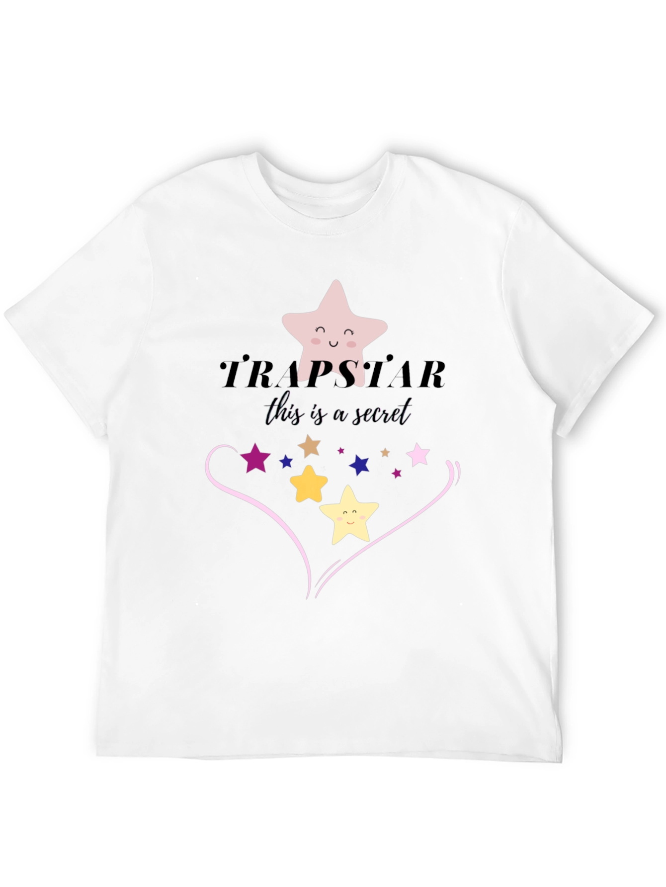 Trapsatar Black T-Shirt with Star Design