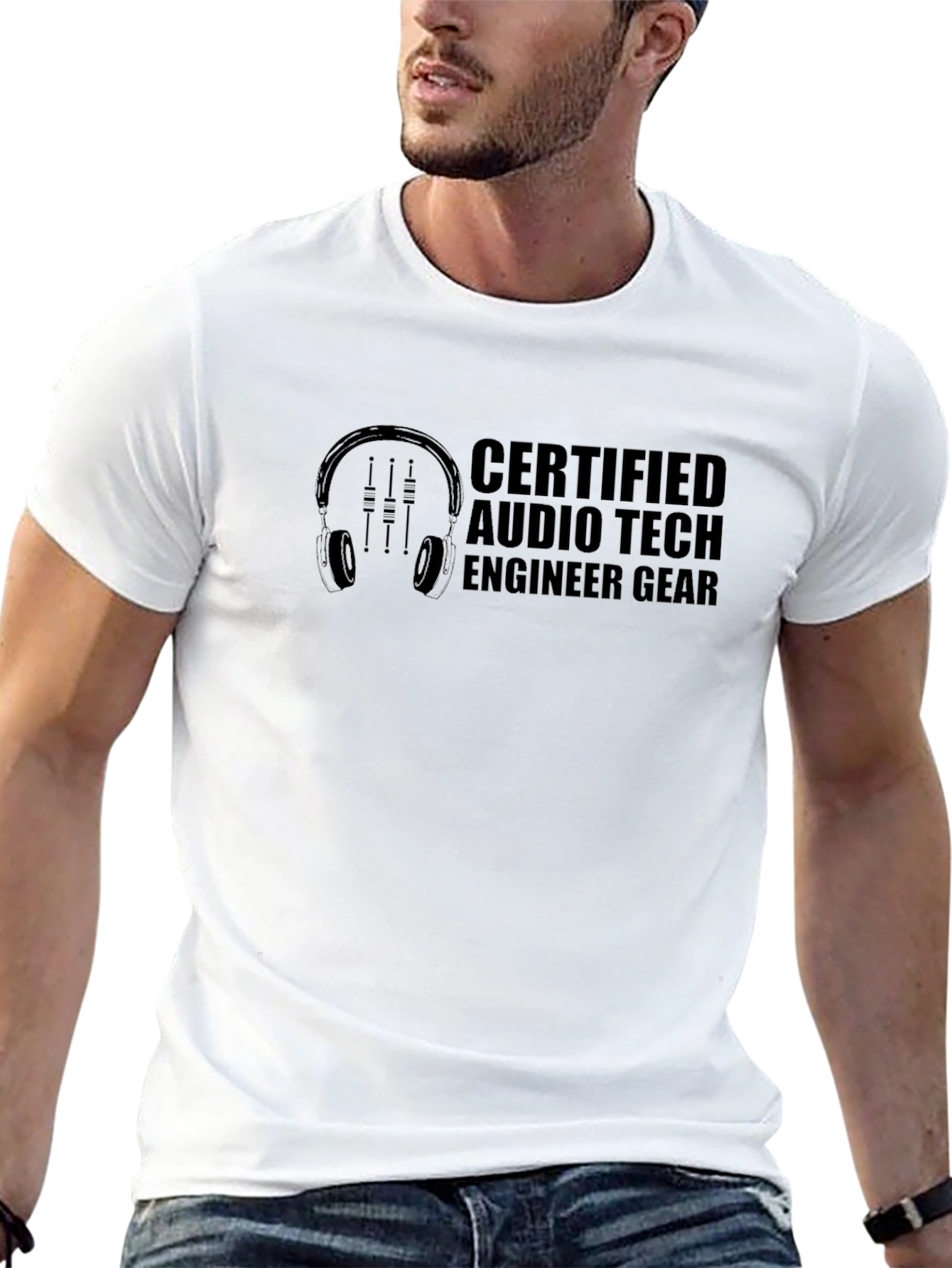 Certified Audio Tech Engineer Graphic T-Shirt