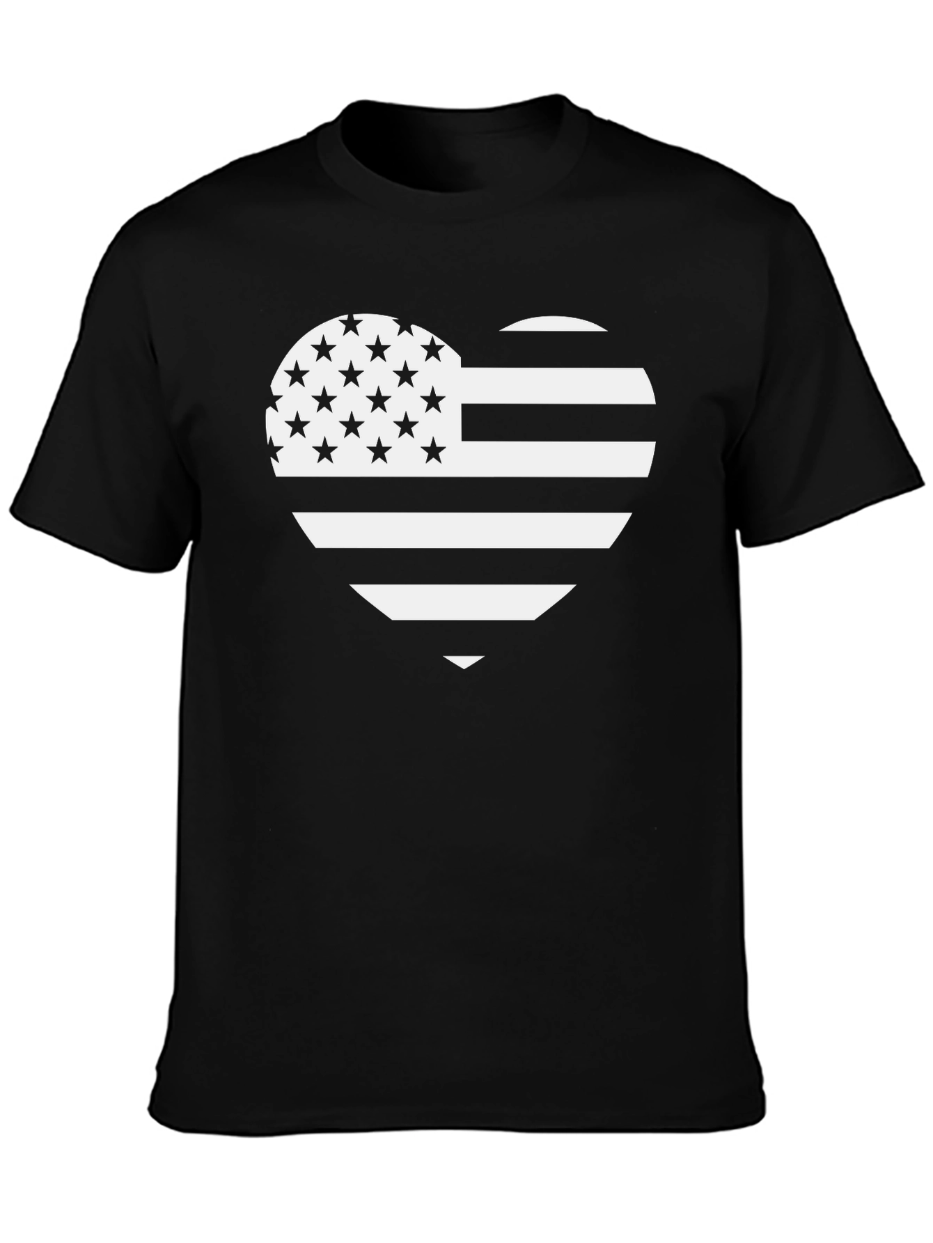 Patriotic Heart Flag Graphic T-Shirt