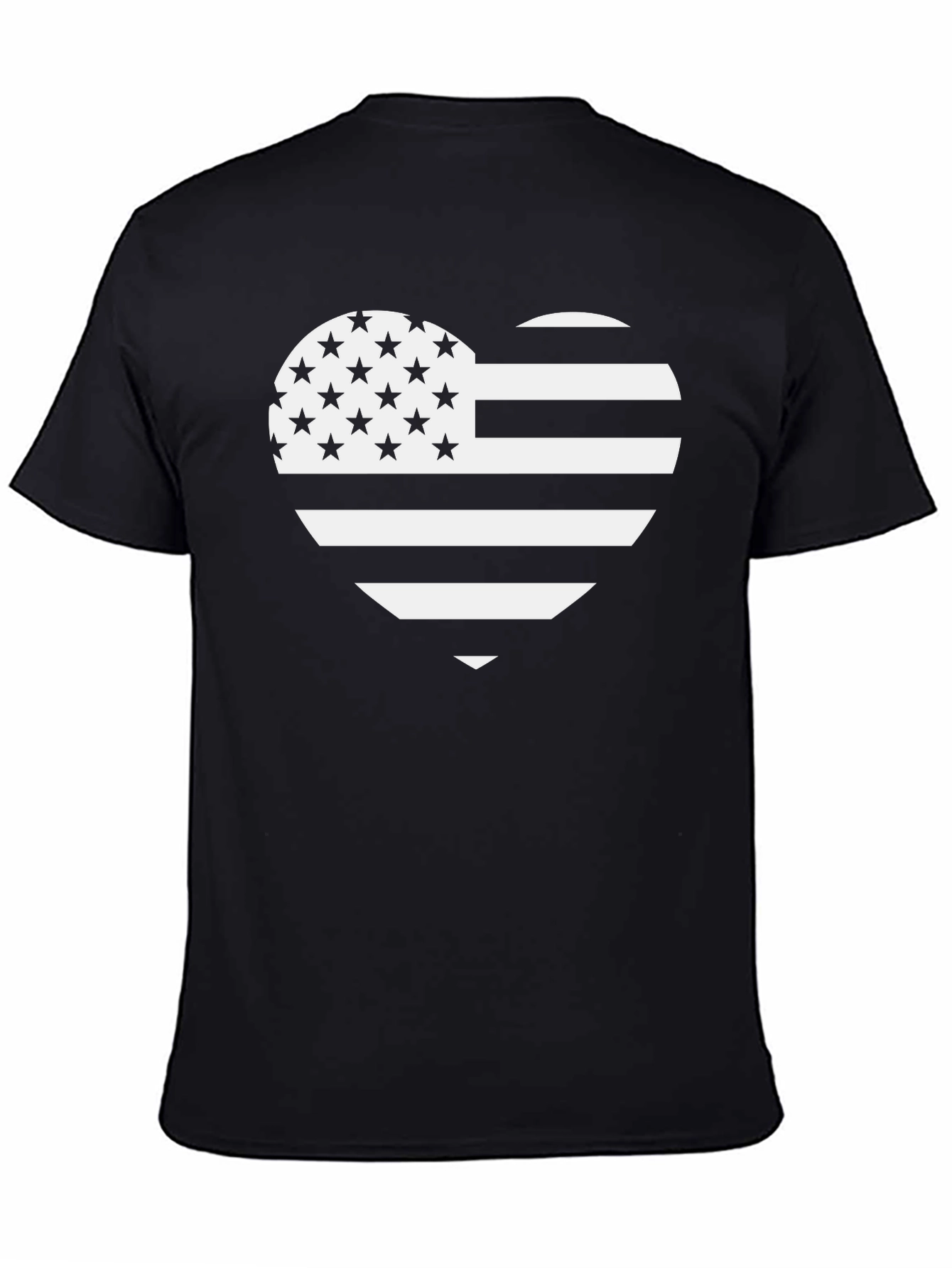 Patriotic Heart Flag Graphic T-Shirt