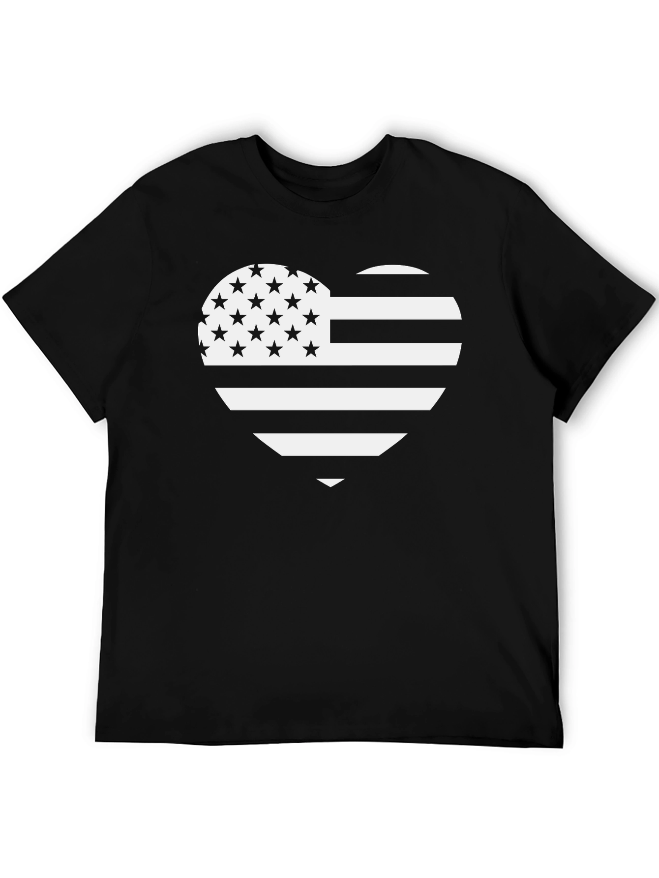 Patriotic Heart Flag Graphic T-Shirt