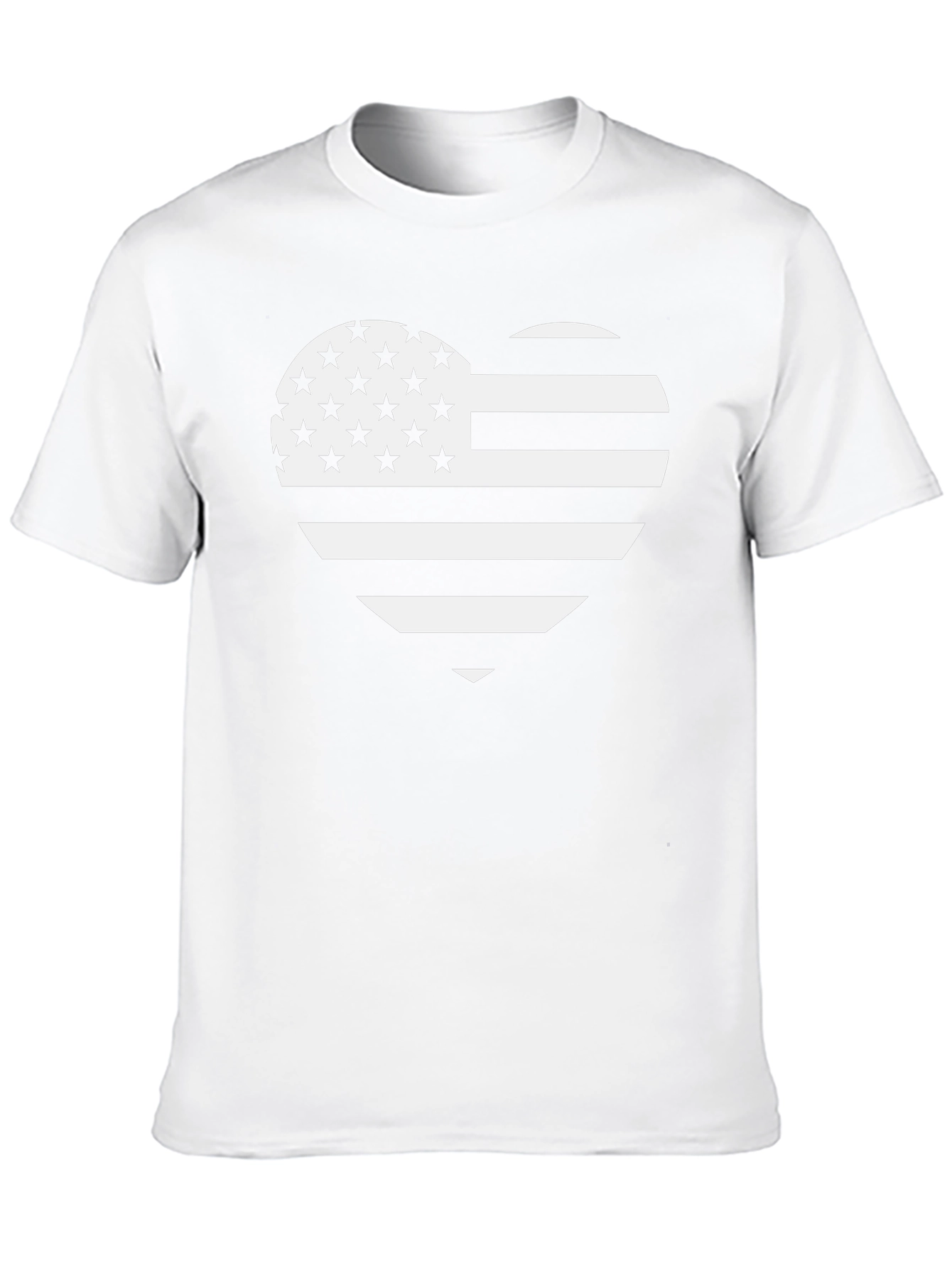 Patriotic Heart Flag Graphic T-Shirt
