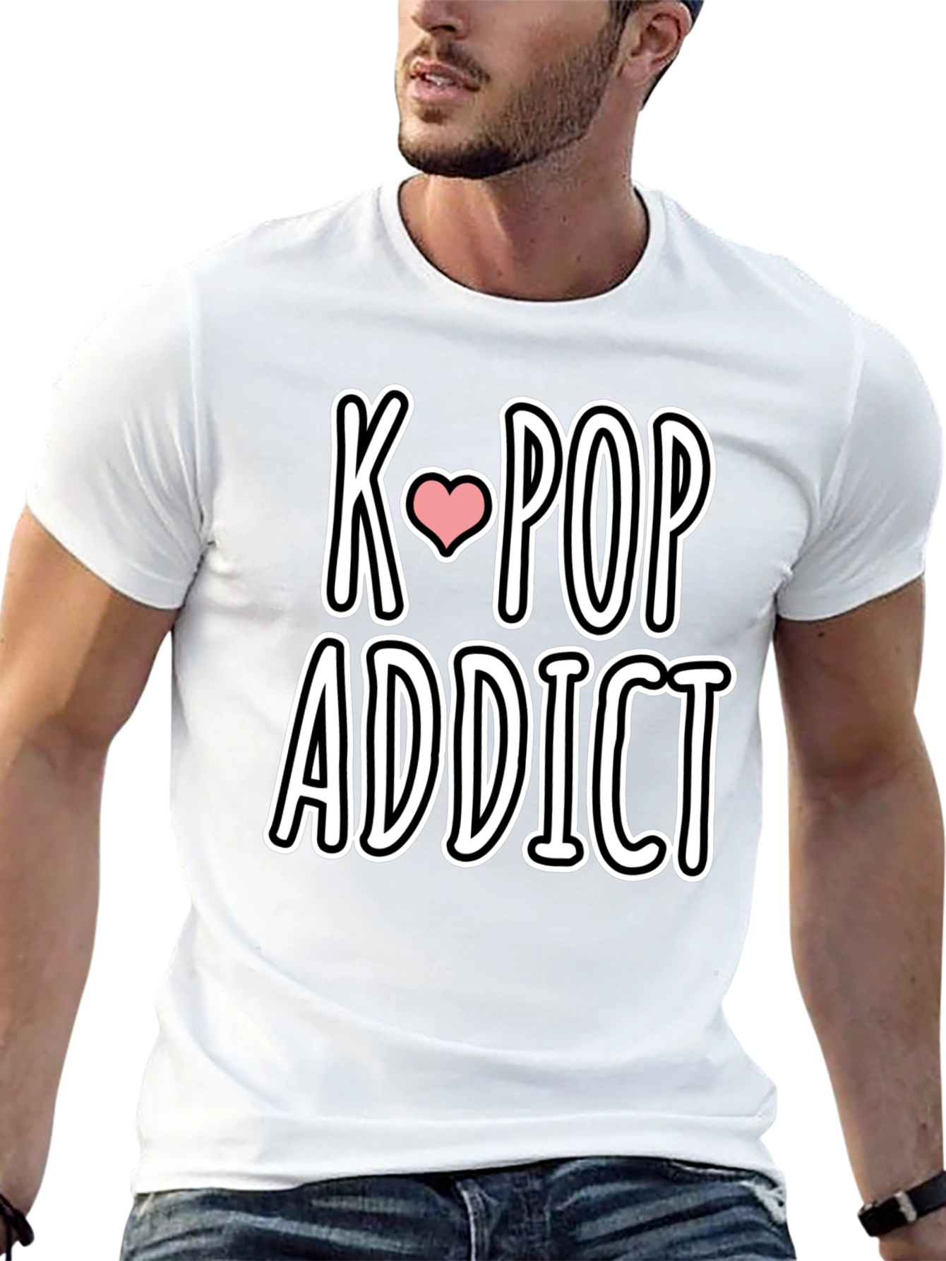 K-Pop Addict Black Graphic Tee