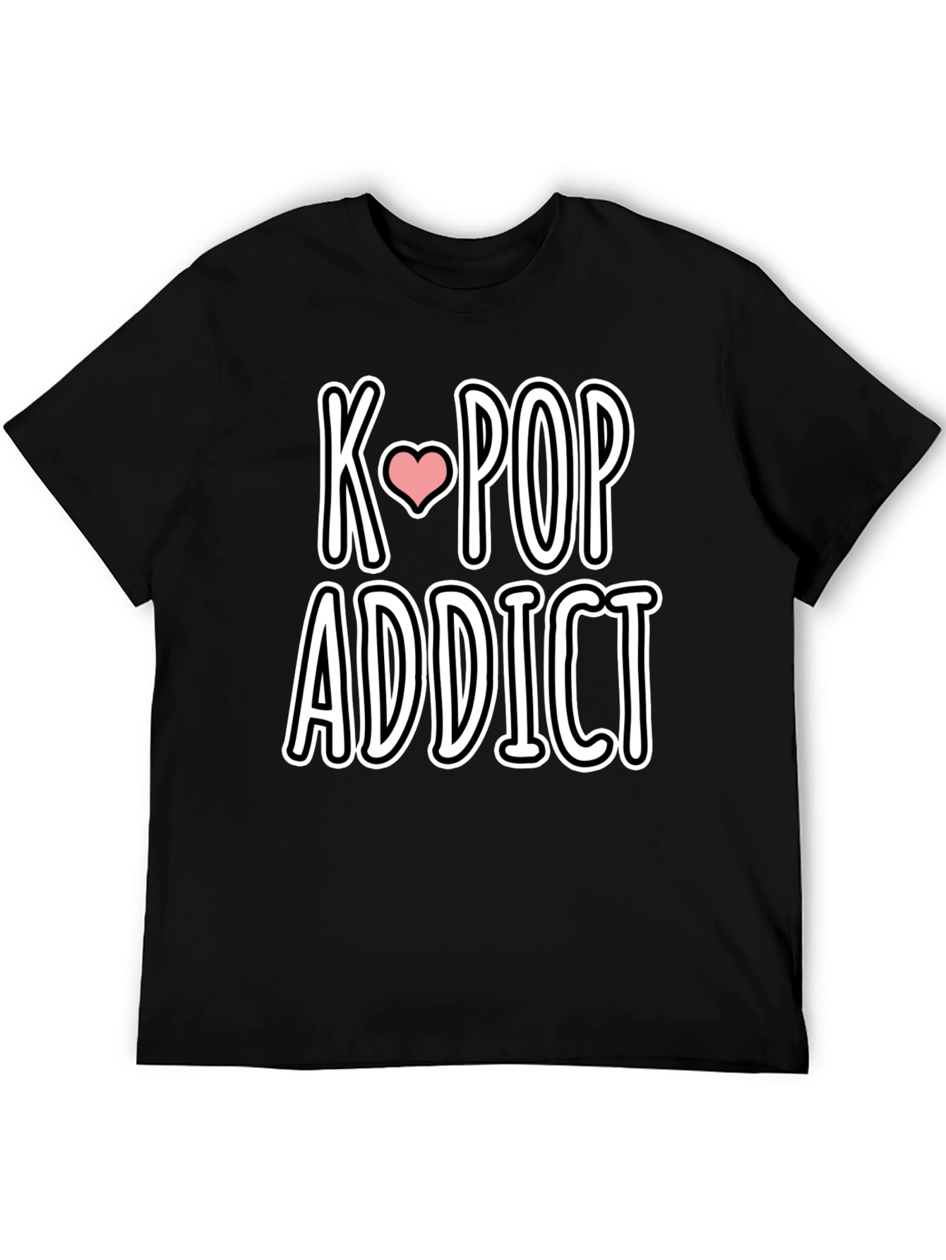 K-Pop Addict Black Graphic Tee