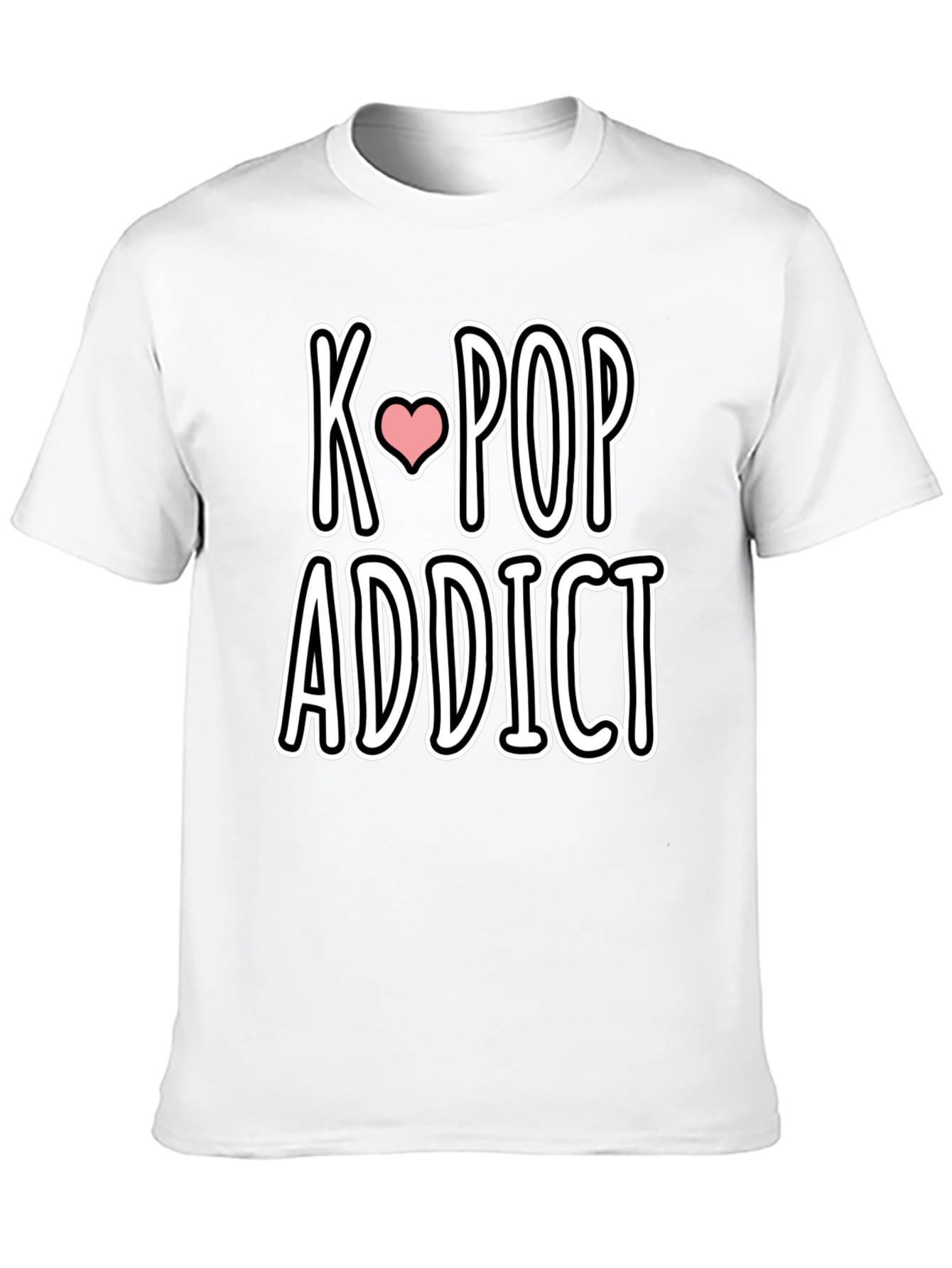 K-Pop Addict Black Graphic Tee