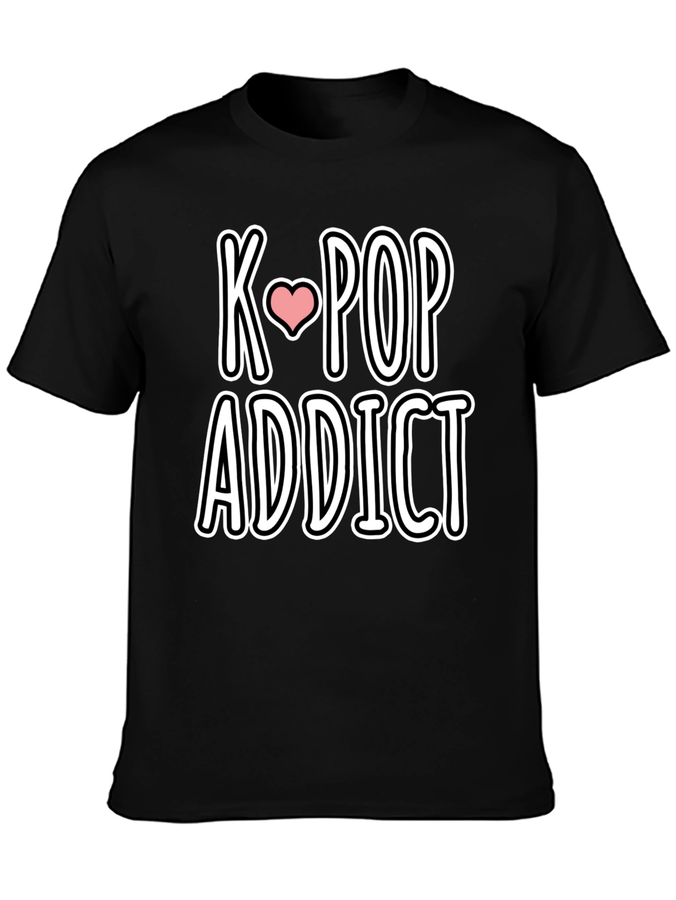 K-Pop Addict Black Graphic Tee