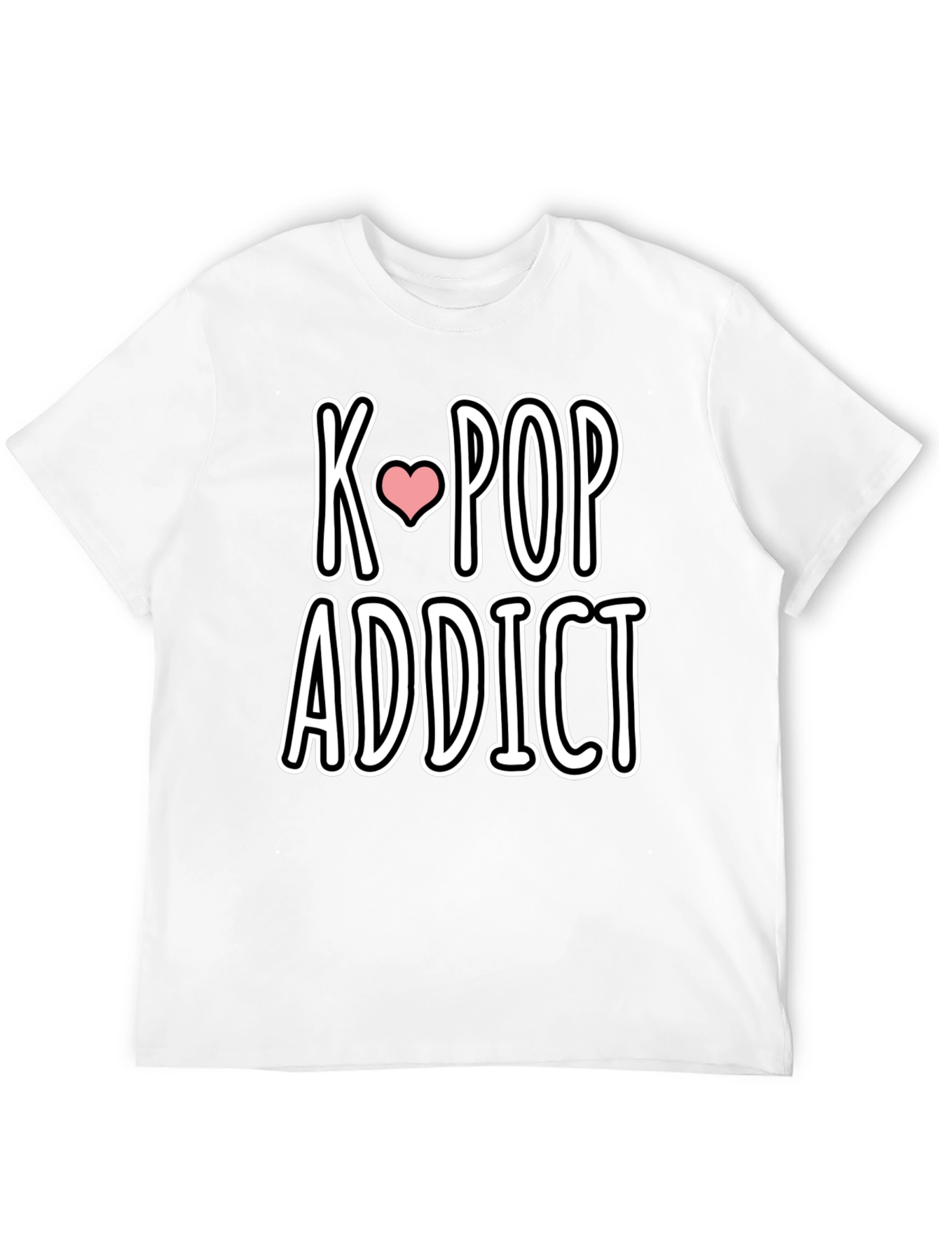 K-Pop Addict Black Graphic Tee
