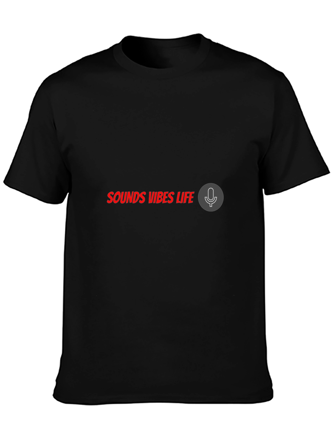 Sounds Vibes Life Black T-Shirt