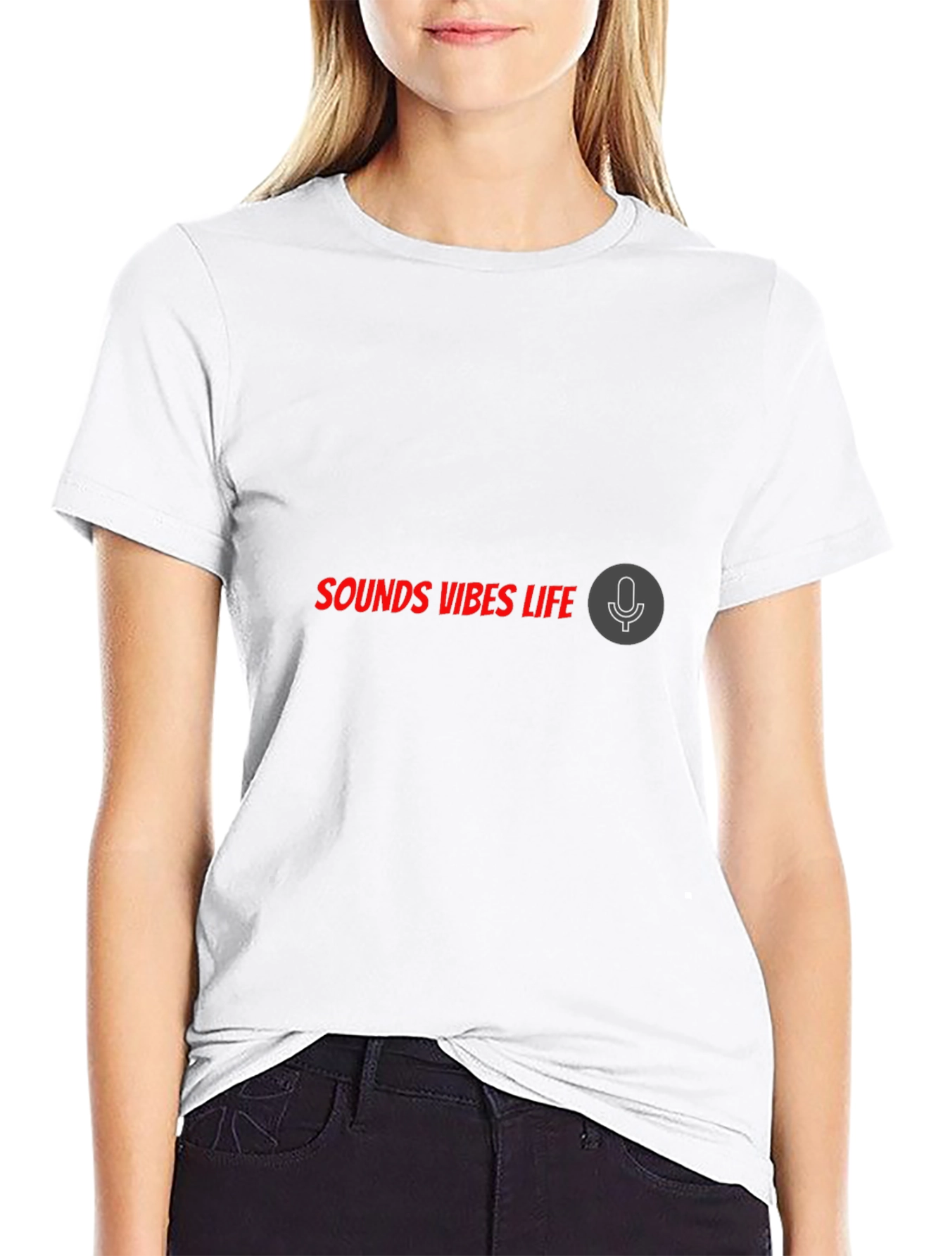 Sounds Vibes Life Black T-Shirt