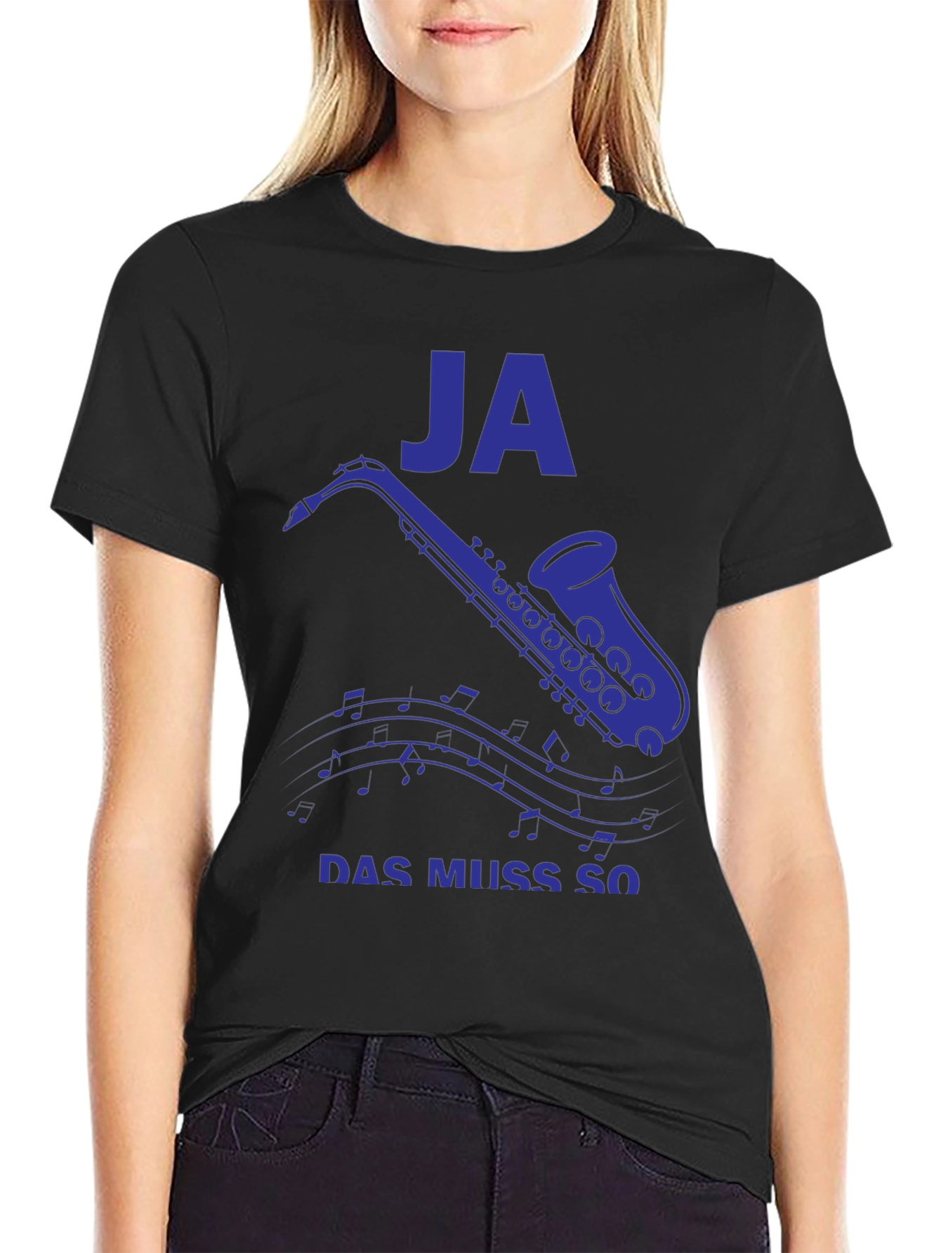 JA Saxophone Mens Black Graphic Tee
