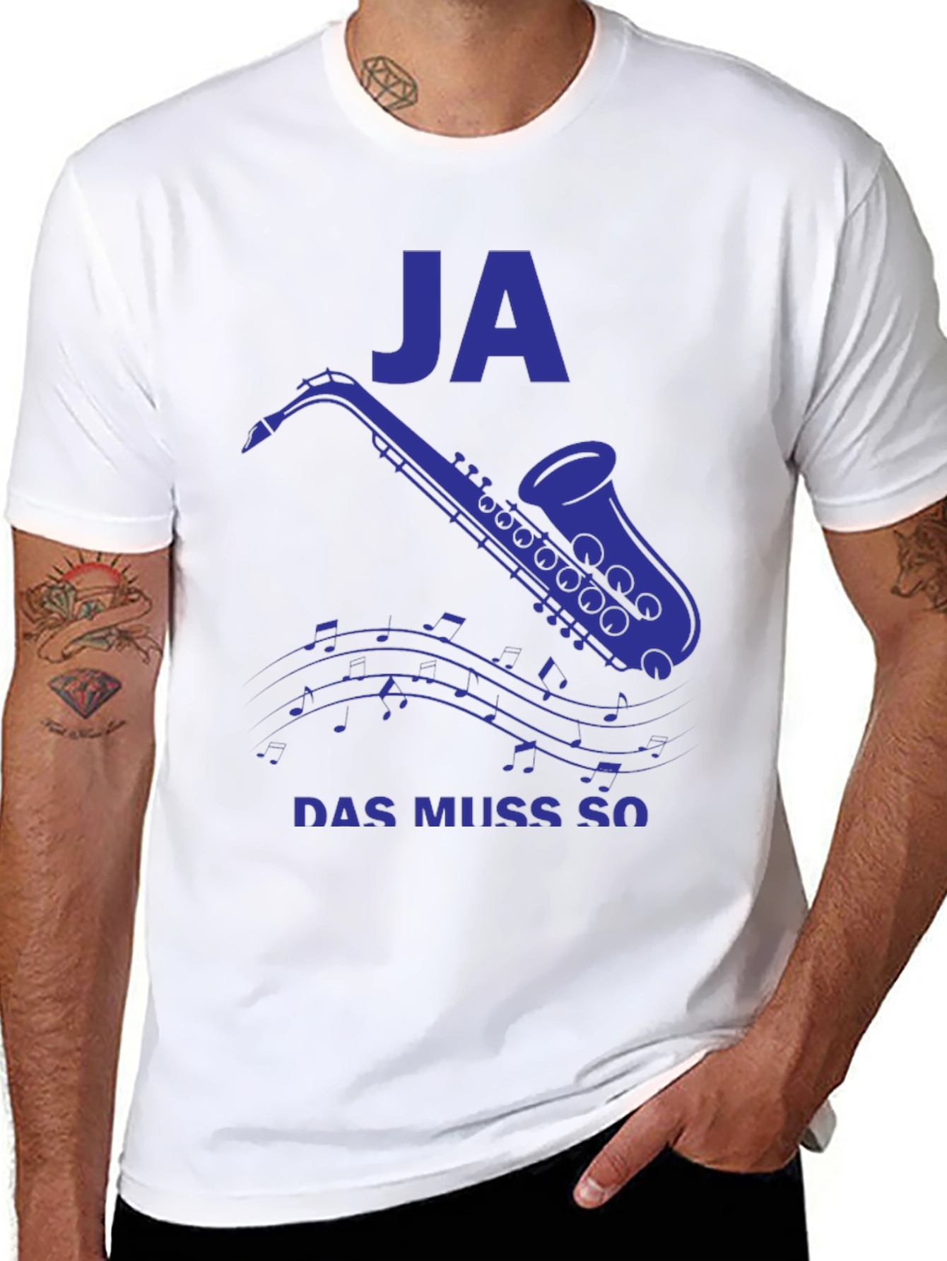 JA Saxophone Mens Black Graphic Tee