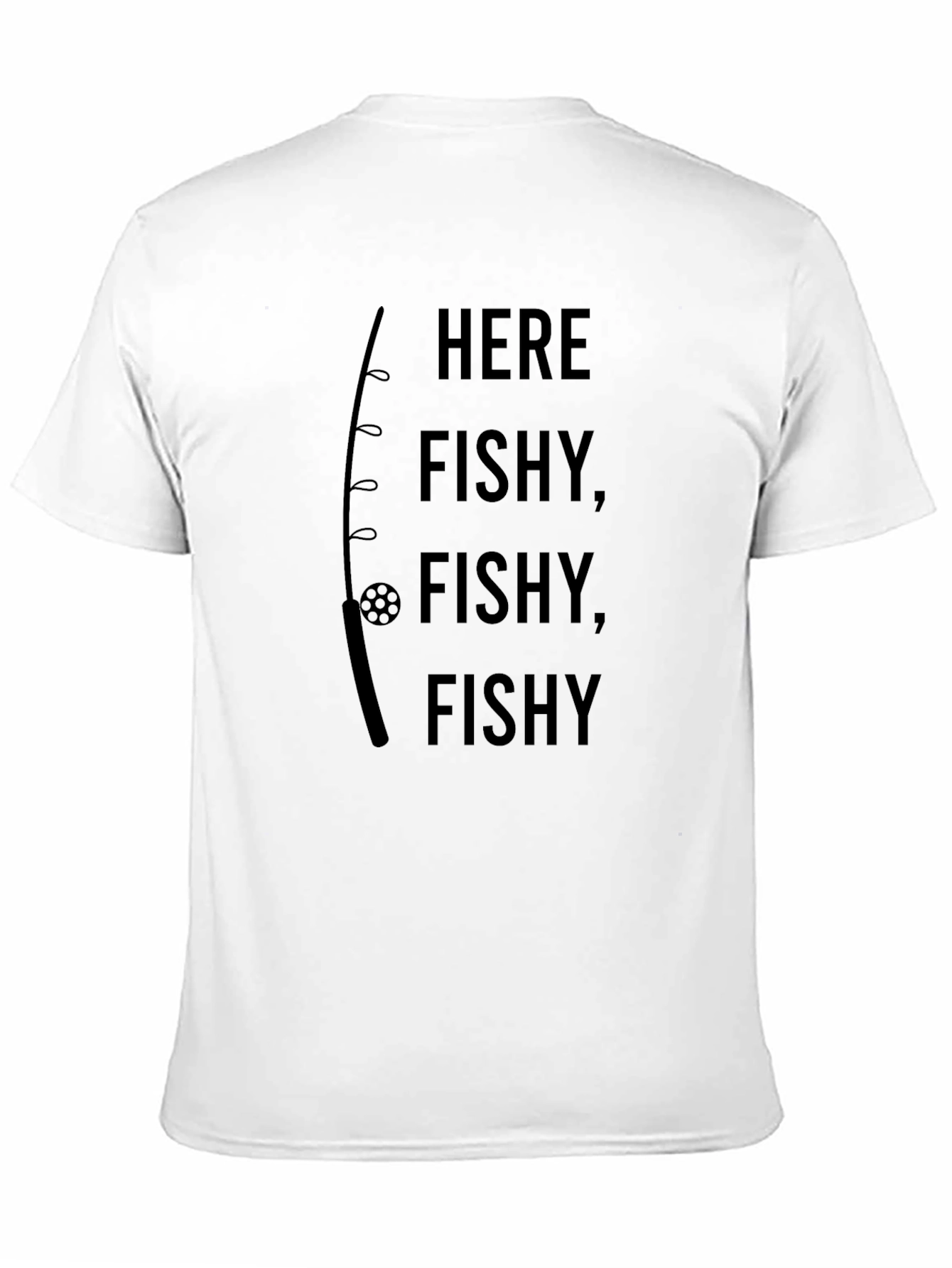 Here Fishy Fishy Black Graphic Tee