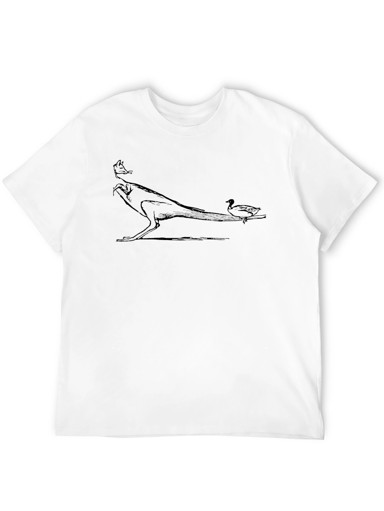 Black T-Shirt with Graphic Creature Design