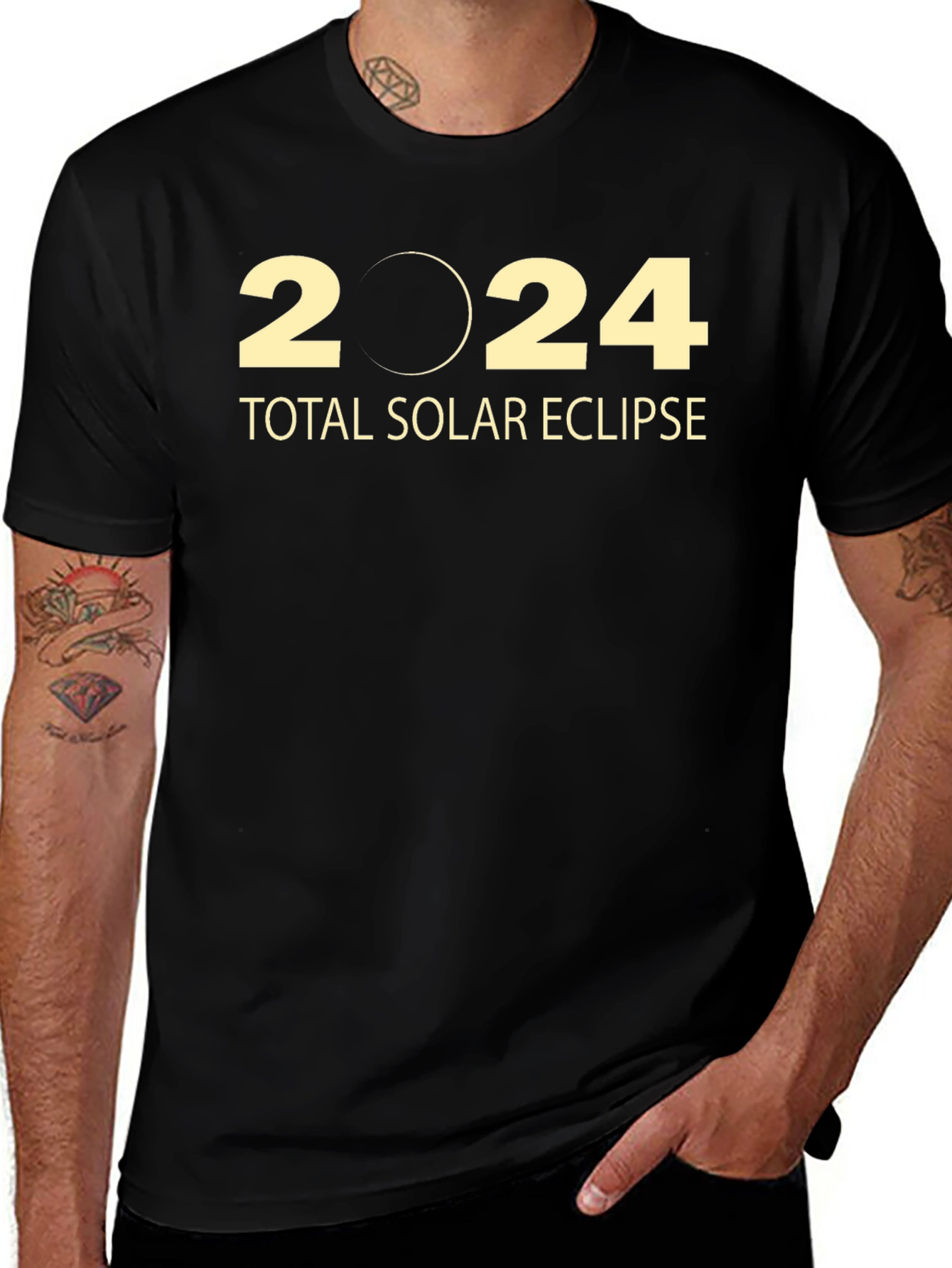2024 Total Solar Eclipse Black T-Shirt