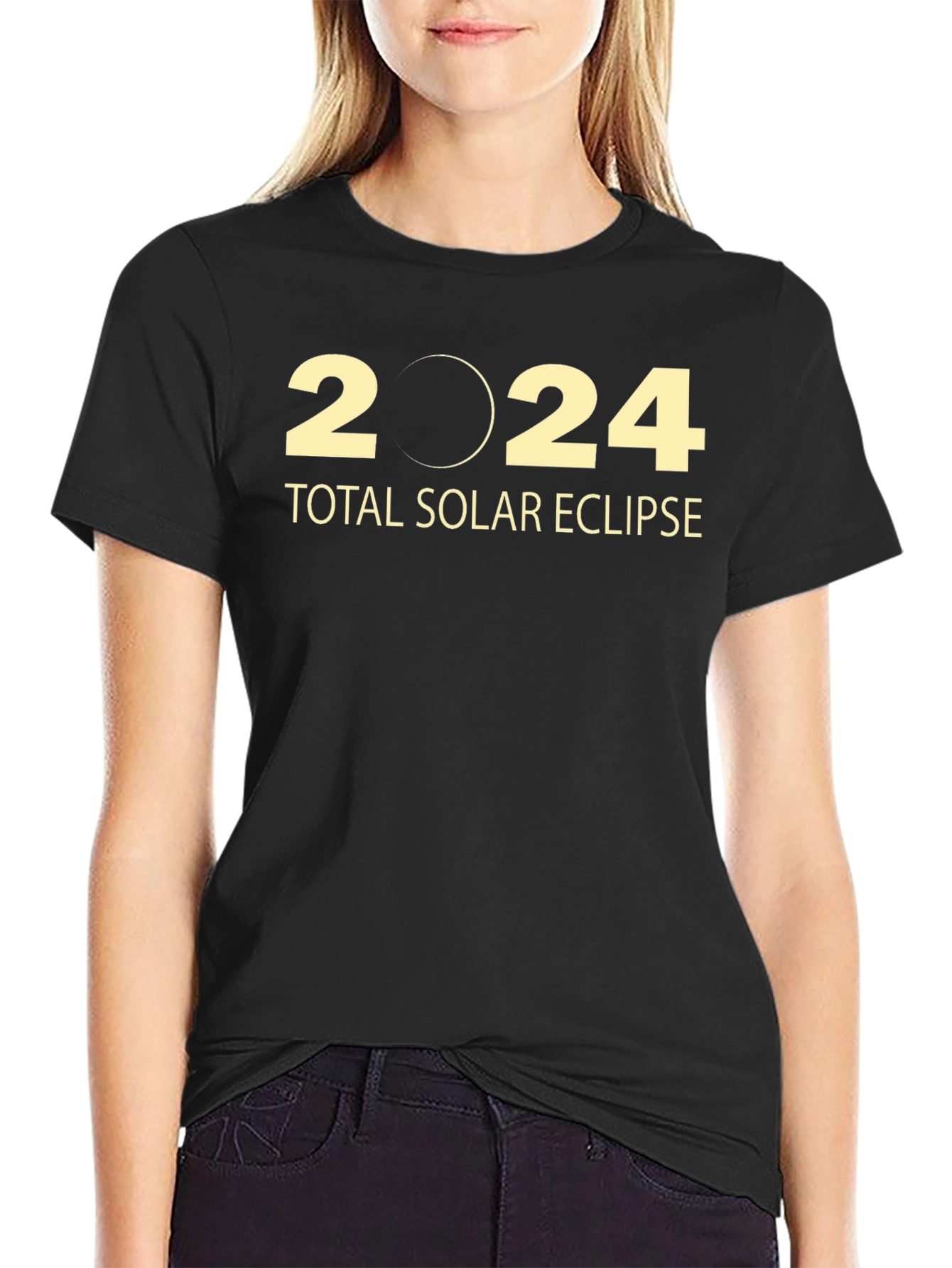 2024 Total Solar Eclipse Black T-Shirt