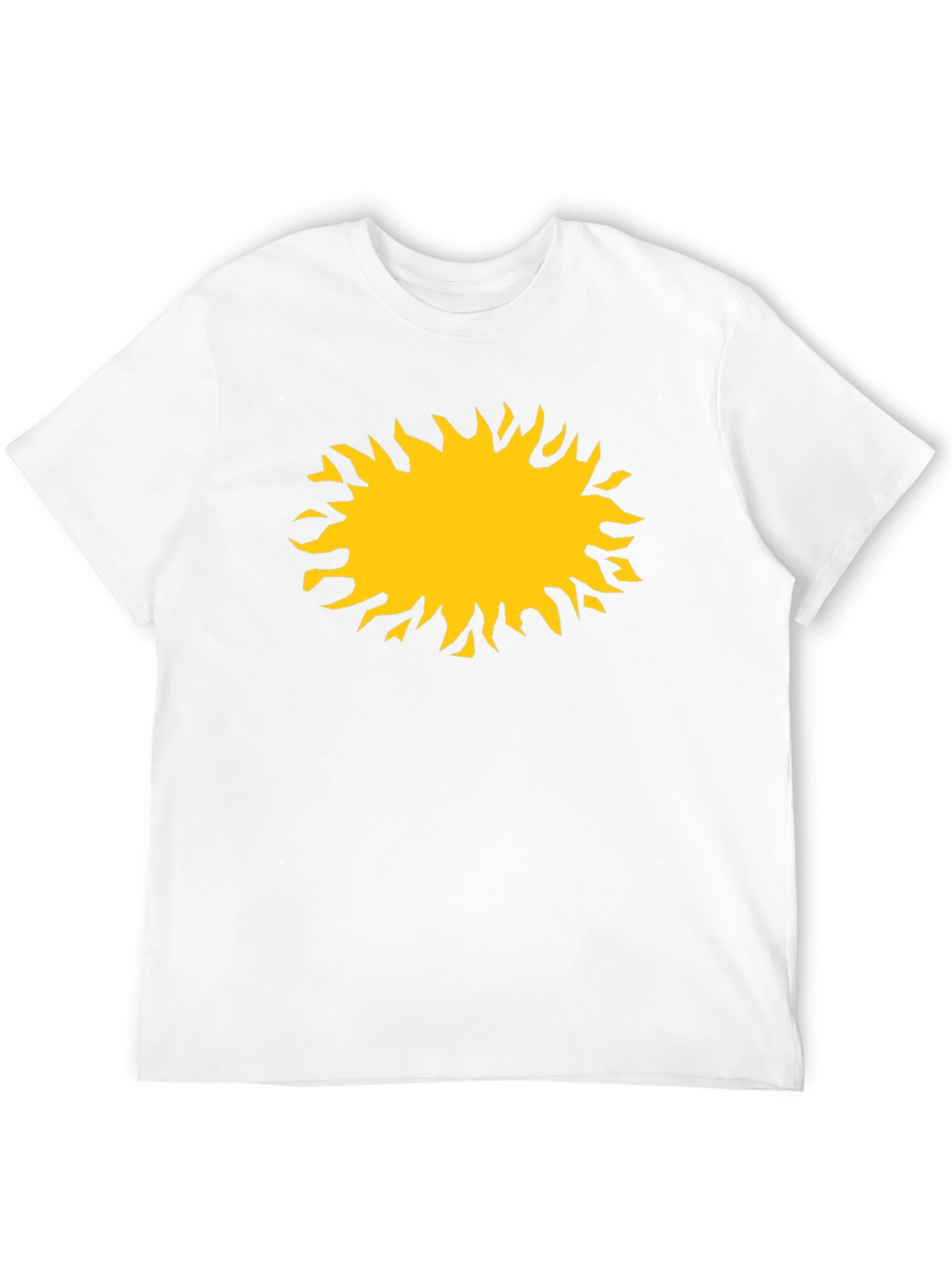 Black T-Shirt with Yellow Sun Graphic
