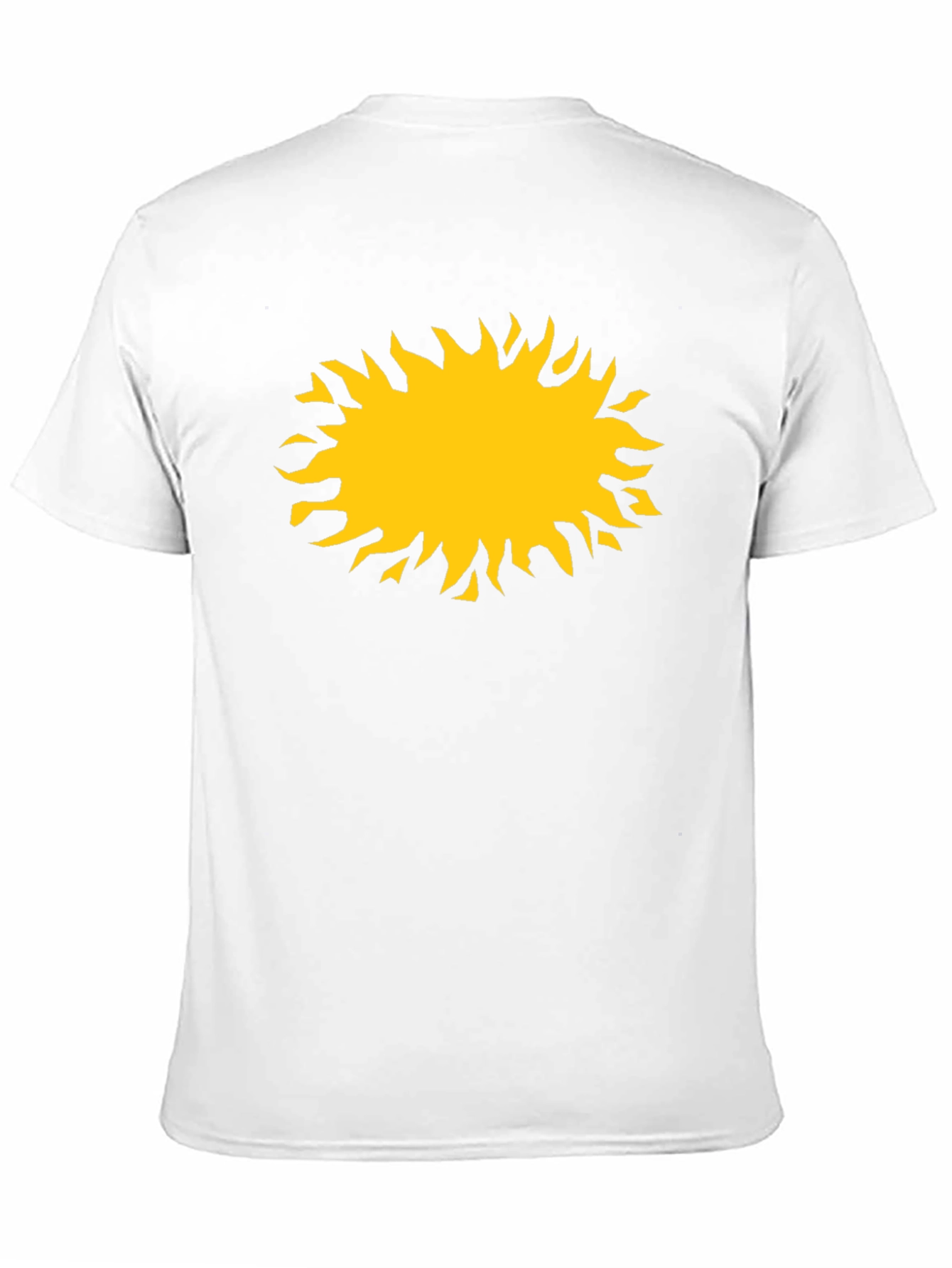 Black T-Shirt with Yellow Sun Graphic