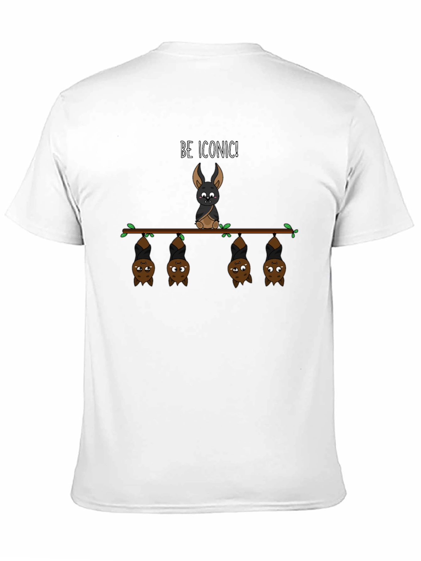 Be Iconic Bat T-Shirt - Funny Halloween Graphic Tee