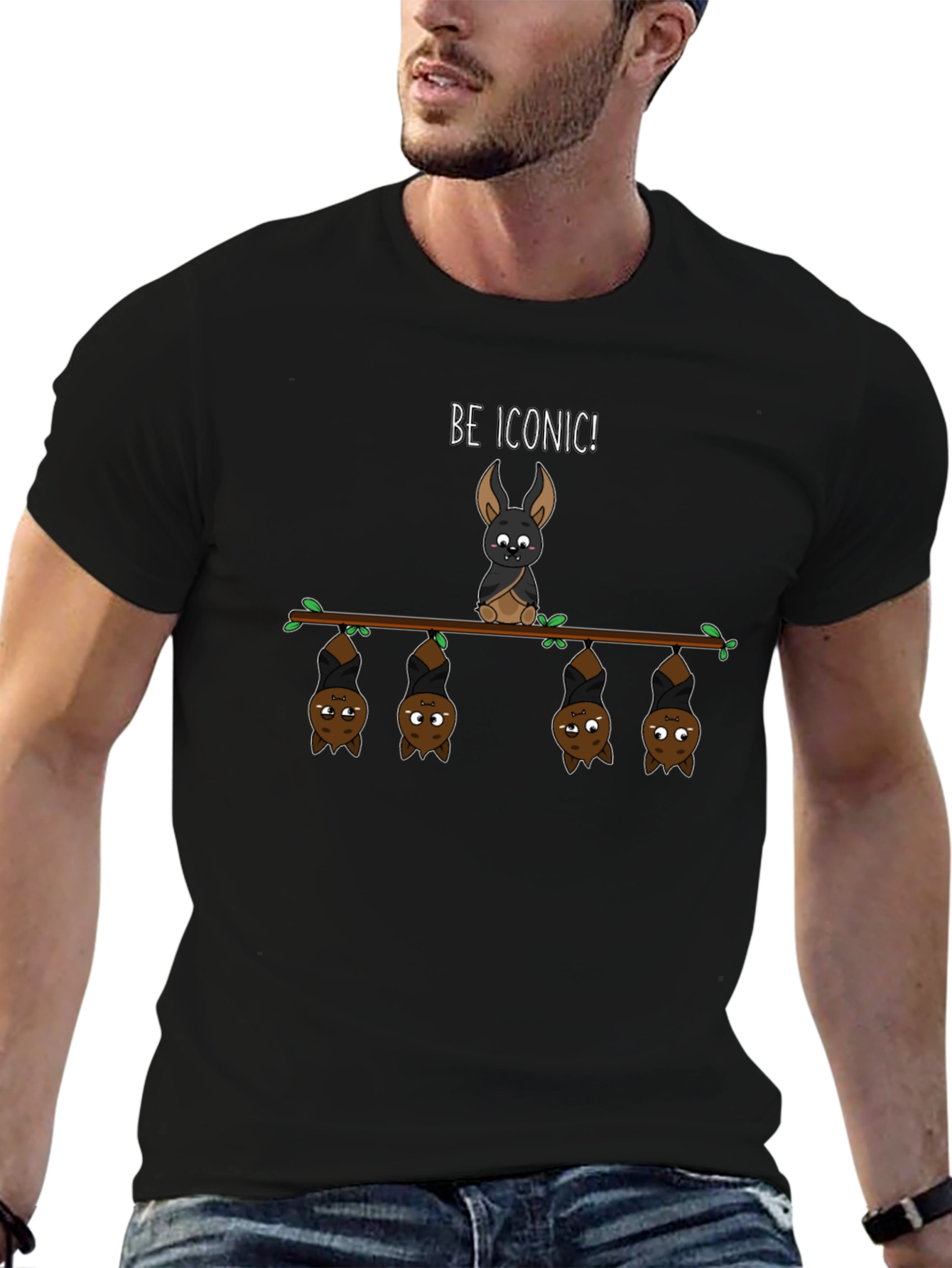 Be Iconic Bat T-Shirt - Funny Halloween Graphic Tee