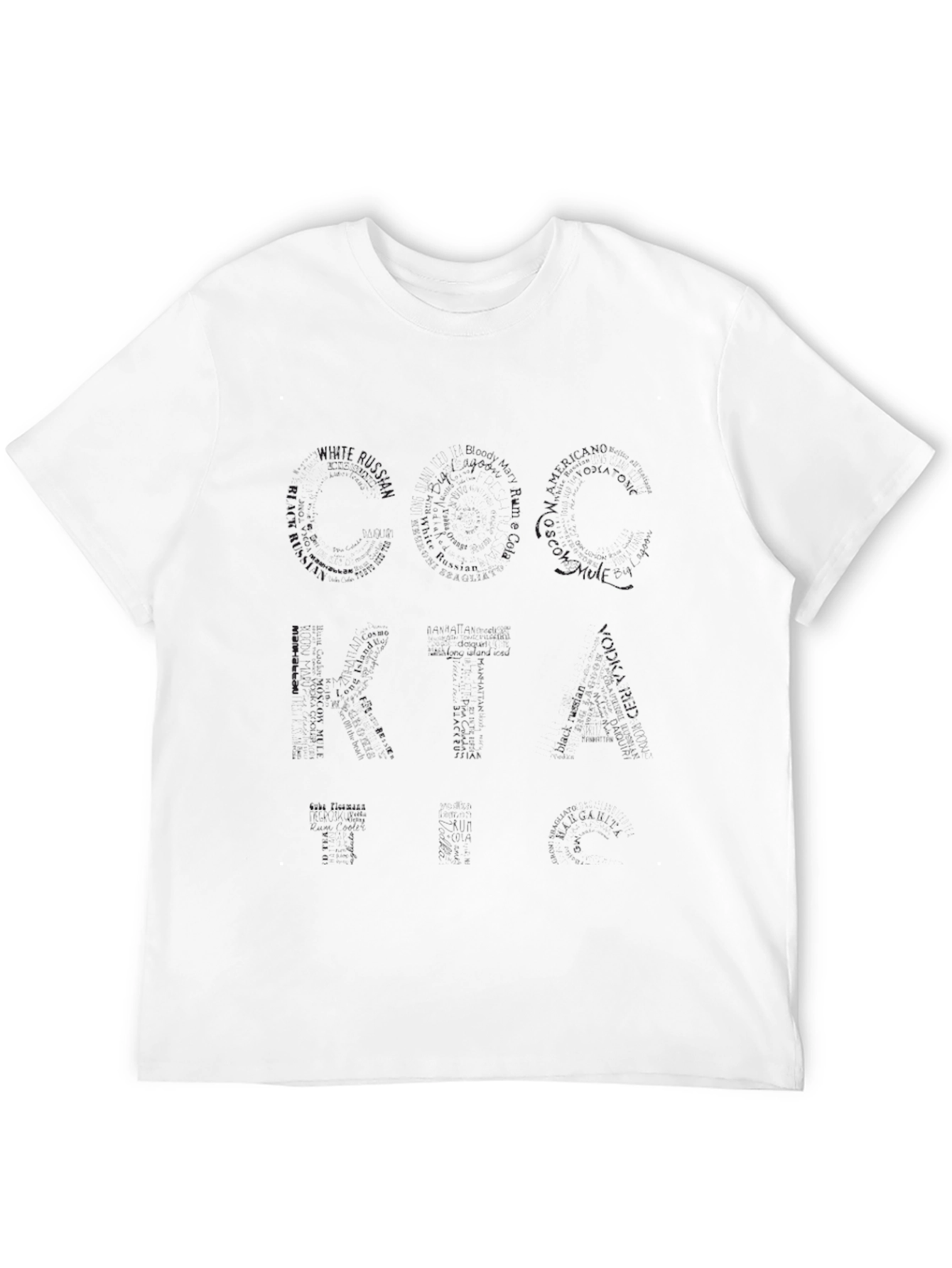 Mens Classic Black Crew Neck T-Shirt