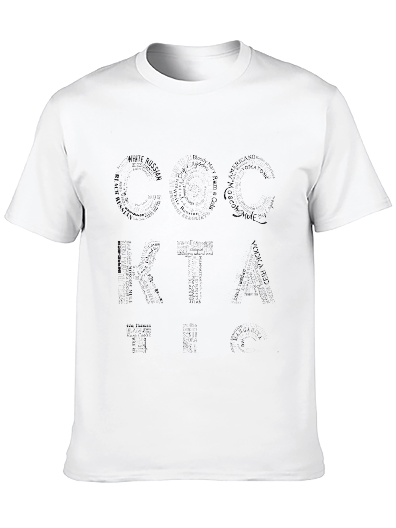 Mens Classic Black Crew Neck T-Shirt