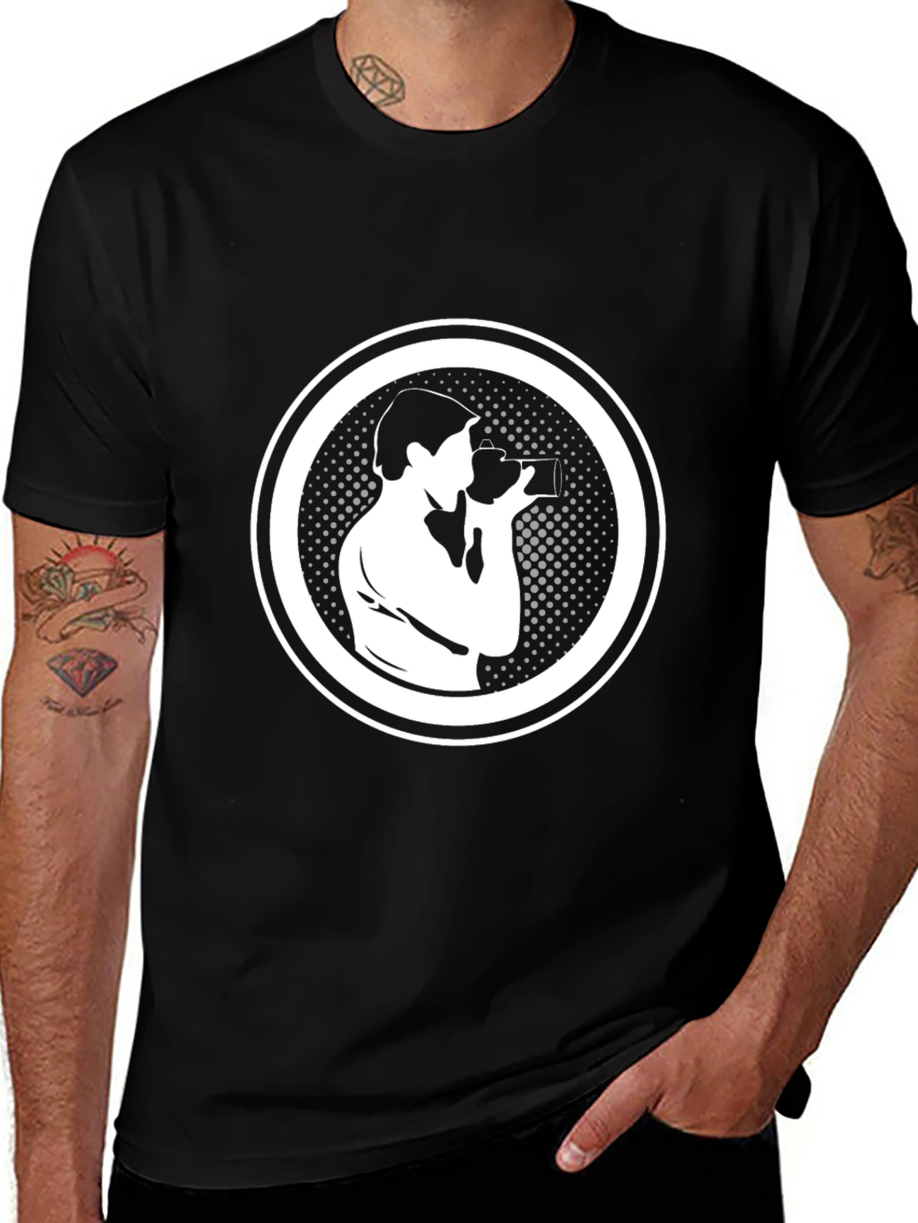 Photographer Graphic Black T-Shirt
