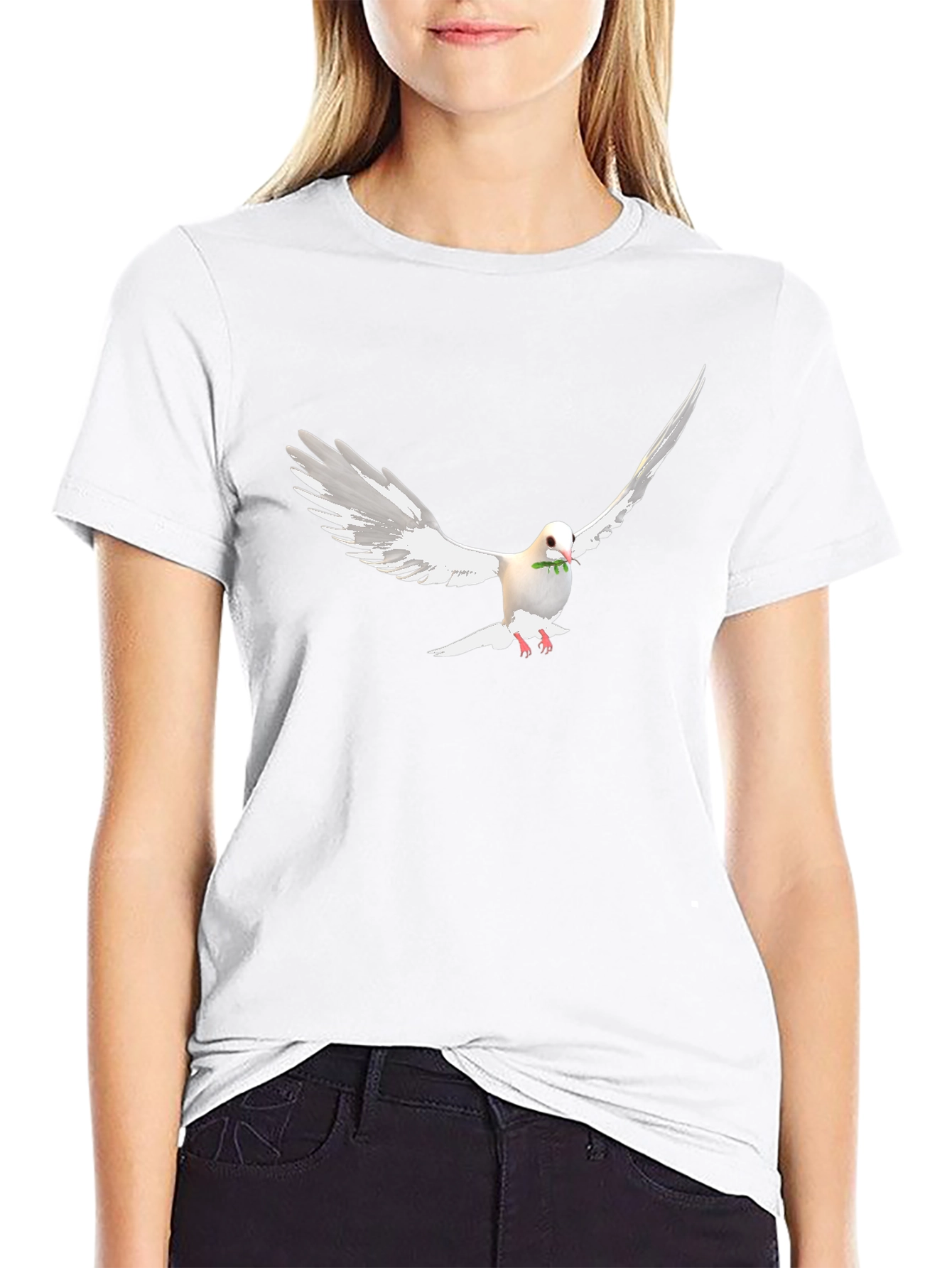 Dove Peace Graphic Black T-Shirt
