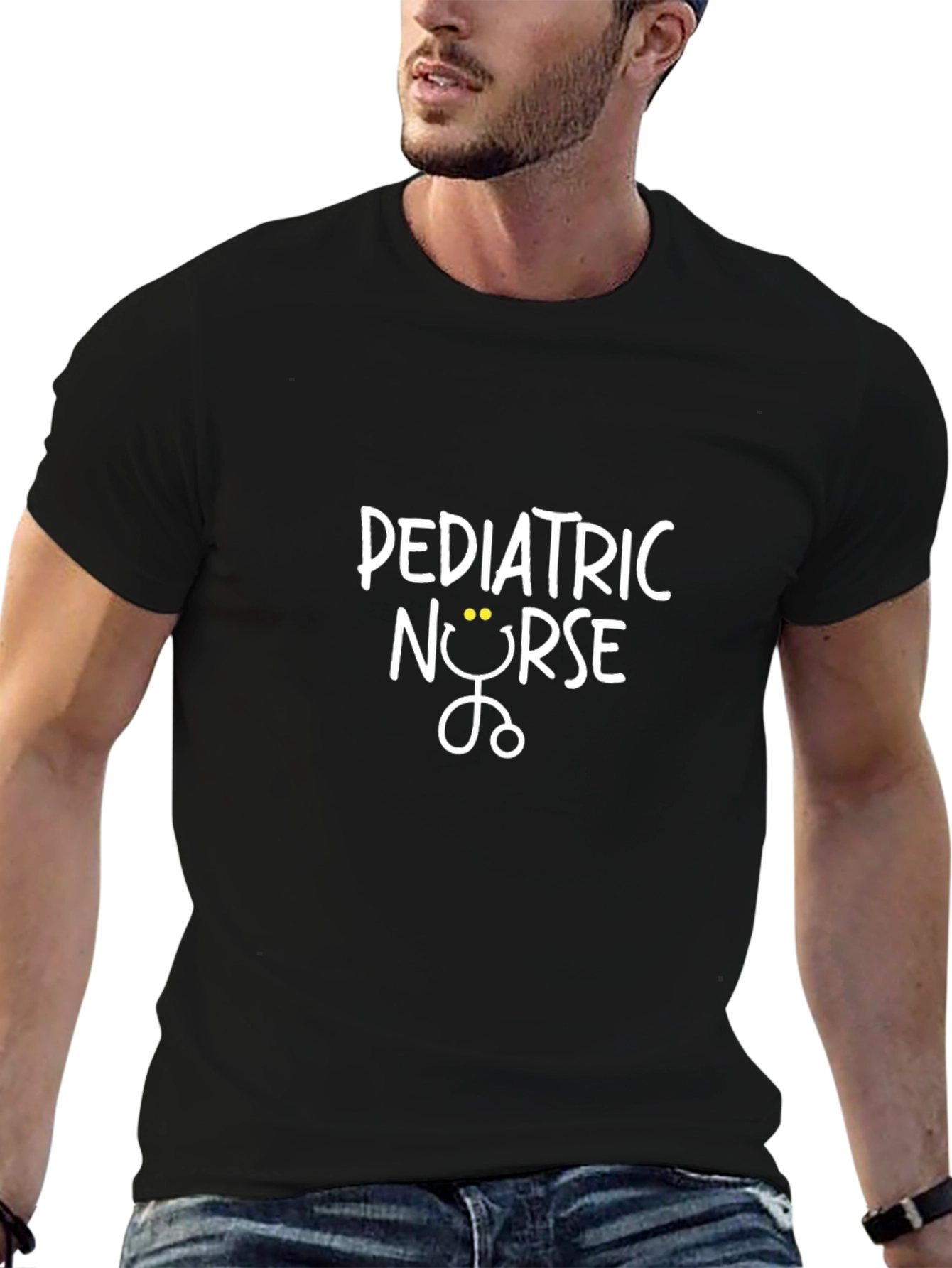 Pediatric Nurse T-Shirt - Cute Stethoscope Design