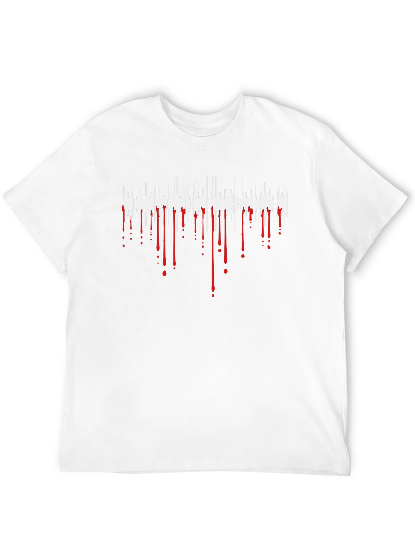 Sound Wave Drip Graphic Tee - Mens Black T-Shirt