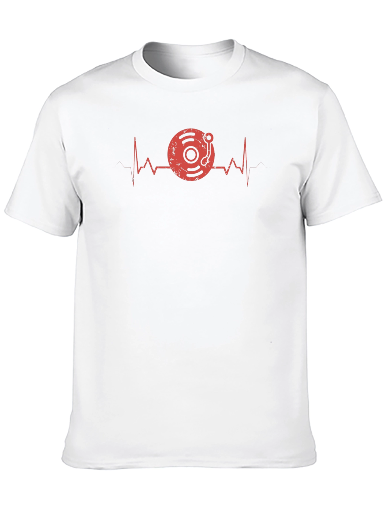 DJ Heartbeat Graphic Tee - Black Cotton Blend