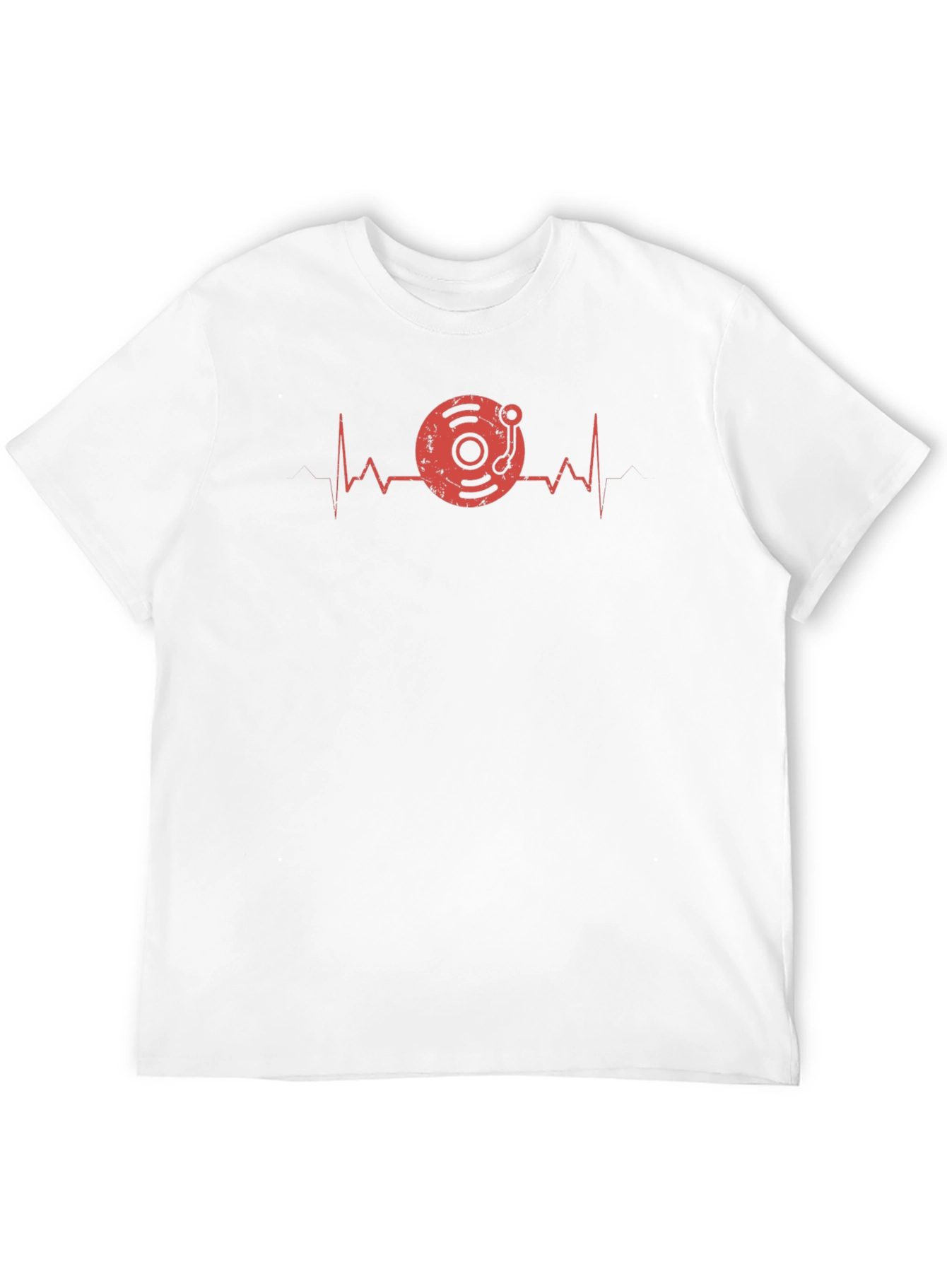 DJ Heartbeat Graphic Tee - Black Cotton Blend