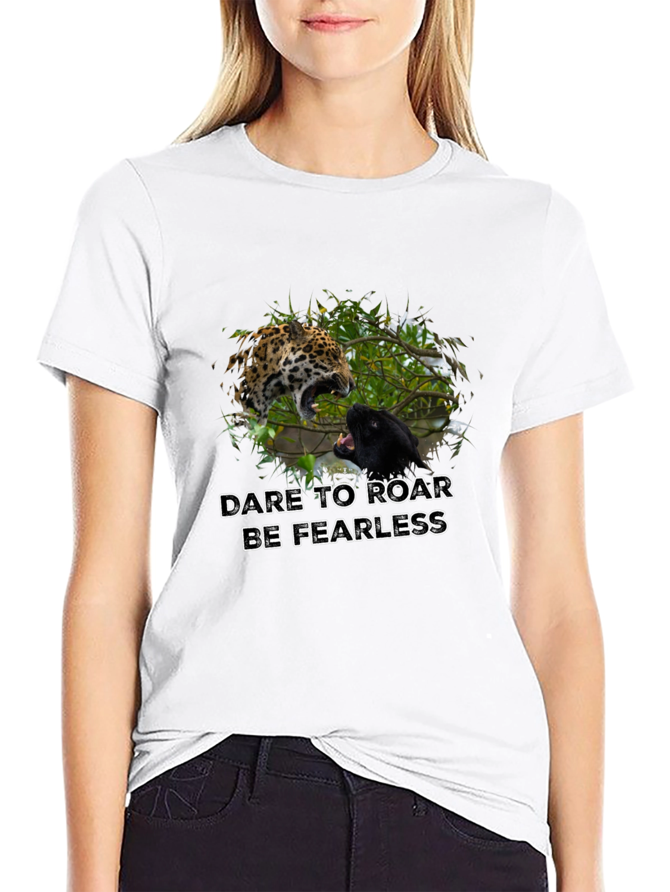 Dare to Roar Tee - Jaguar & Panther Graphic