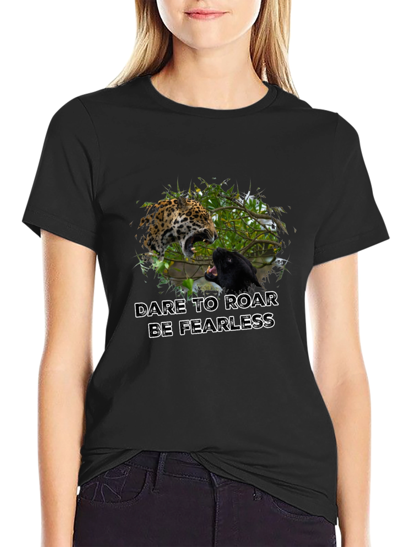 Dare to Roar Tee - Jaguar & Panther Graphic